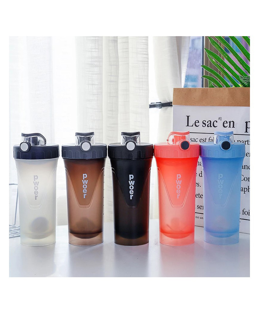 YAMAMA Anti Leak Spill Proof Sports Shaker Sipper Bottle with Blender Ball 700 ml (Color May Vary)-image-47