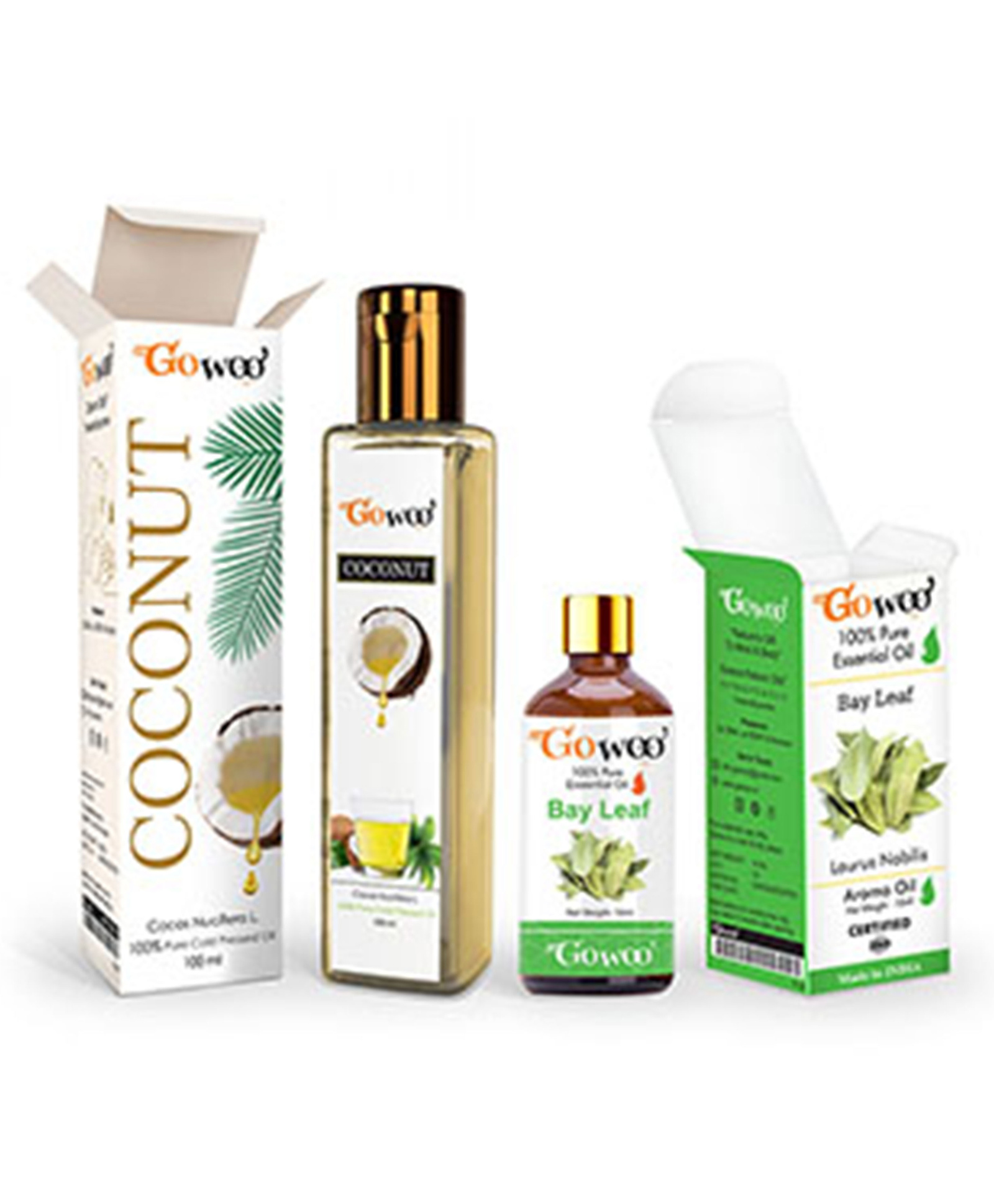 GO WOO Bay Leaf Essential Oil and Coconut Carrier Oil 100% Pure & Natural  Oil For Dandruff Control & Hair Growth - 110 ml Online in India, Buy at  Best Price from