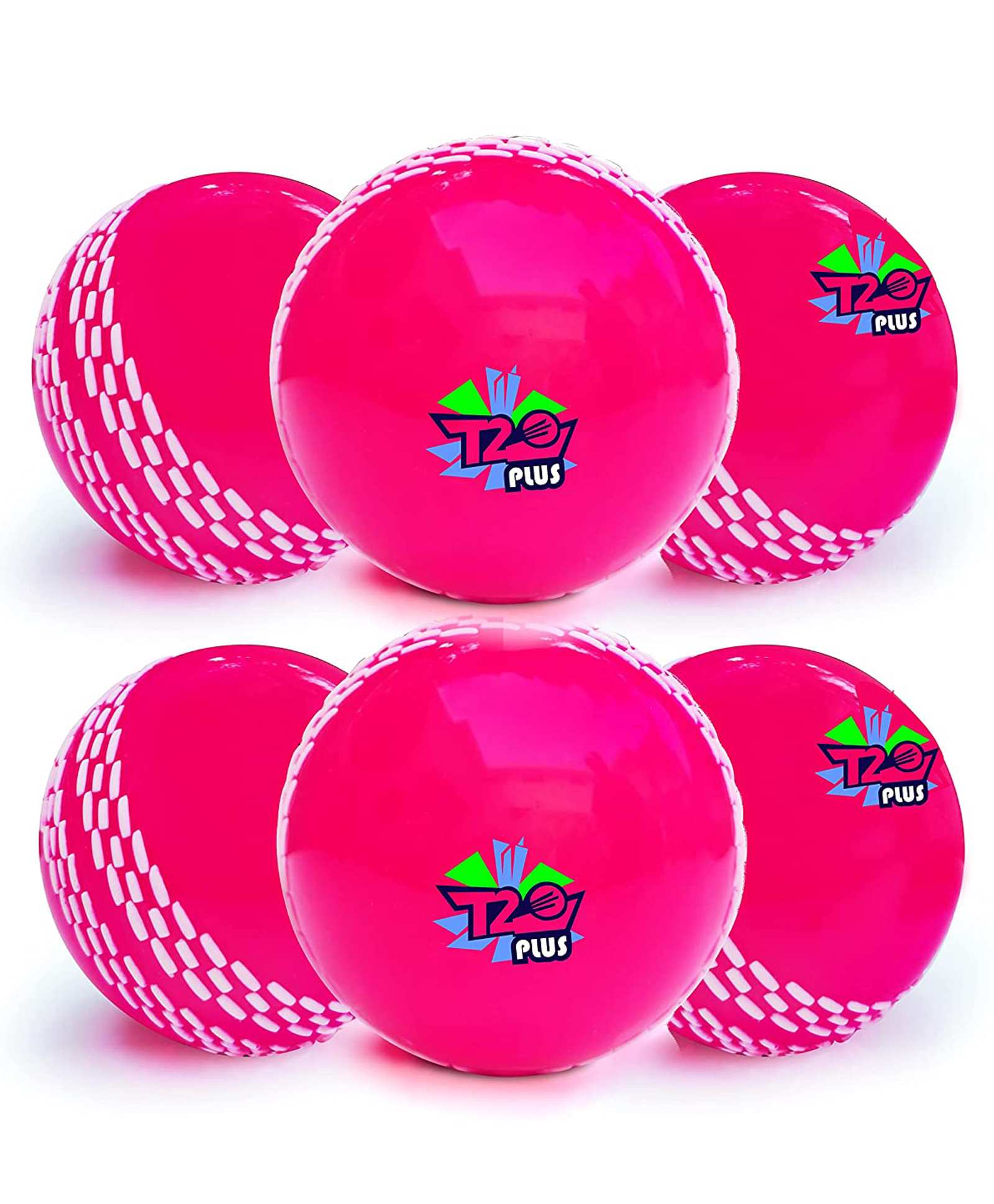 Jaspo Soft T-20 Plus Practice Cricket Ball Pack of 6 - Pink-image-46