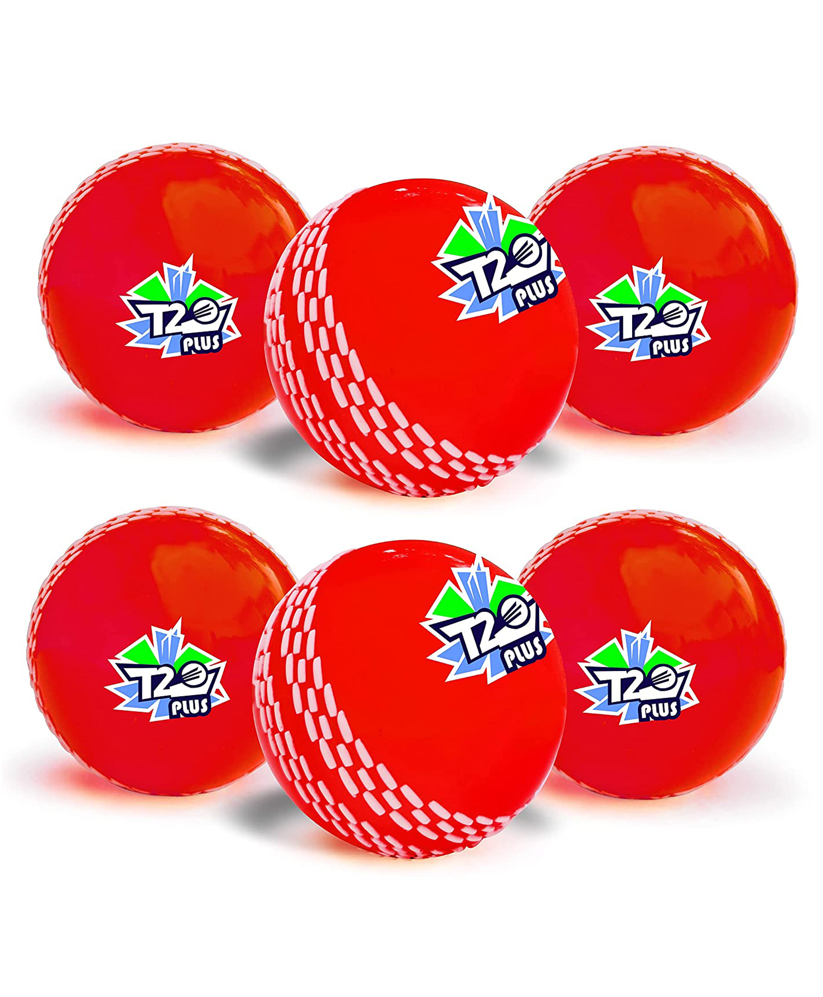 Jaspo Soft T-20 Plus Practice Cricket Ball Pack of 6 - Red-picture-23