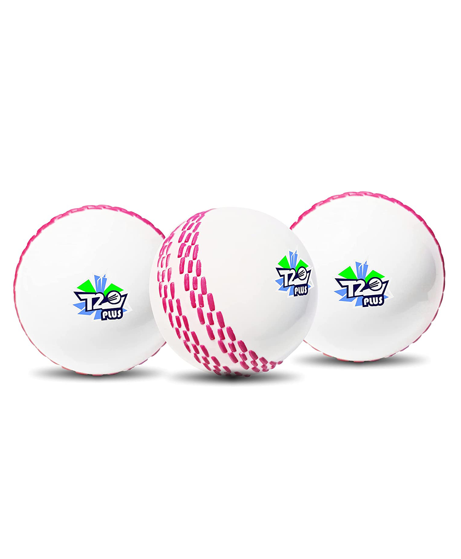 Jaspo Soft T-20 Plus Practice Cricket Ball Pack of 3 - White-image-2