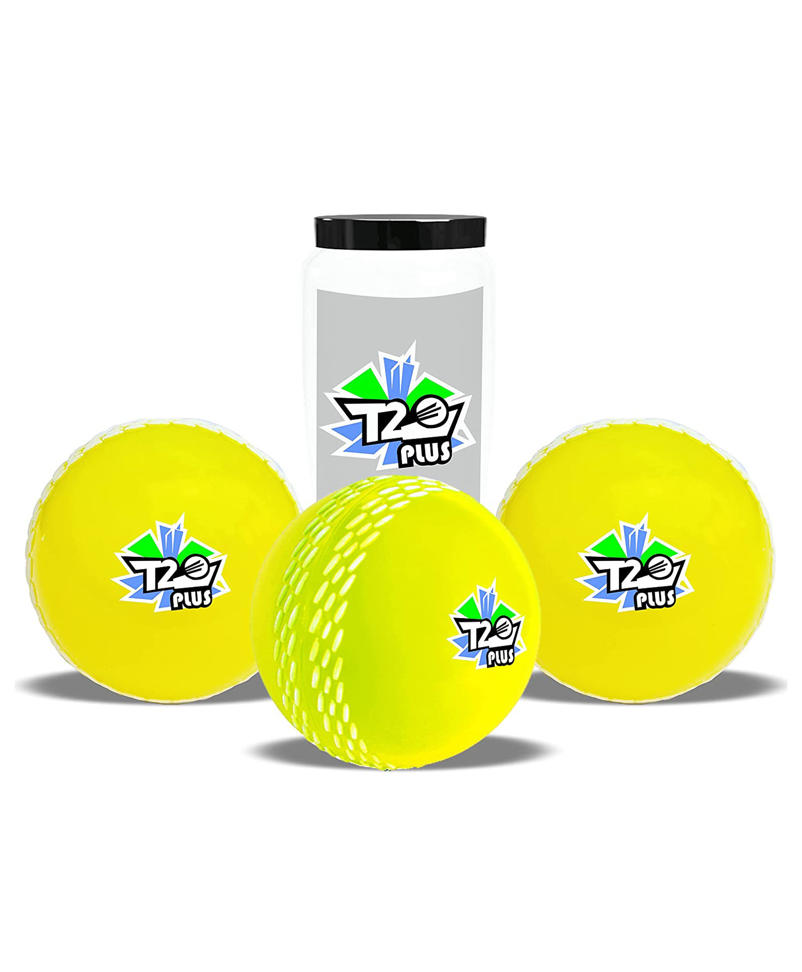 Jaspo Soft T-20 Plus Practice Cricket Ball Pack of 3 - Yellow-image-2