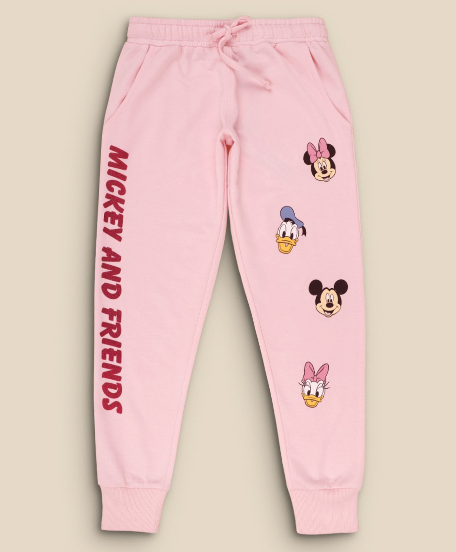 Buy Kidsville Disney Mickey Mouse Club House Featured Printed Joggers -  Pink for Girls (13-14 Years) Online in India, Shop at  -  12663023