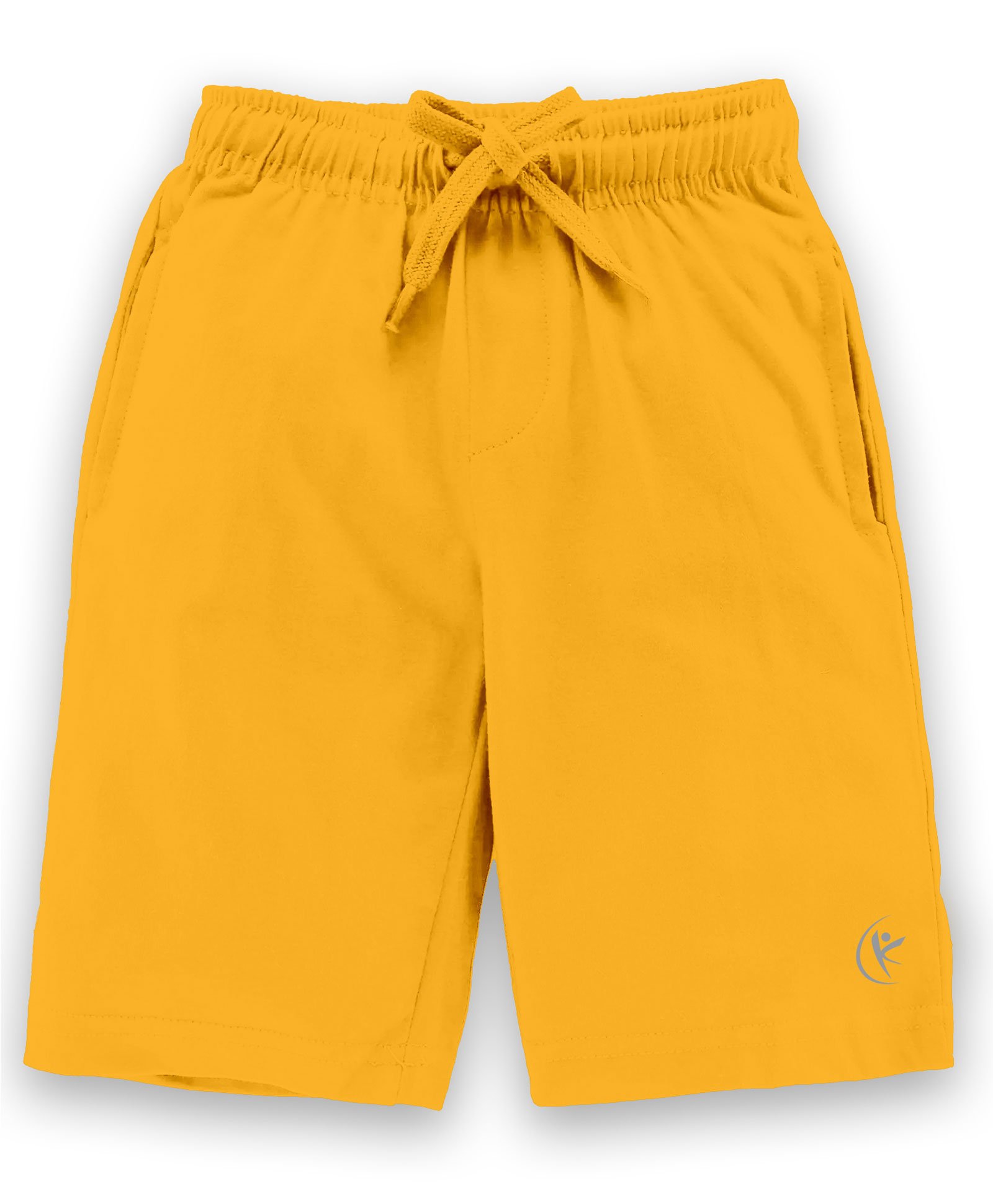 Kiddopanti Placement Printed Knee Length Shorts - Mustard Yellow-picture-10