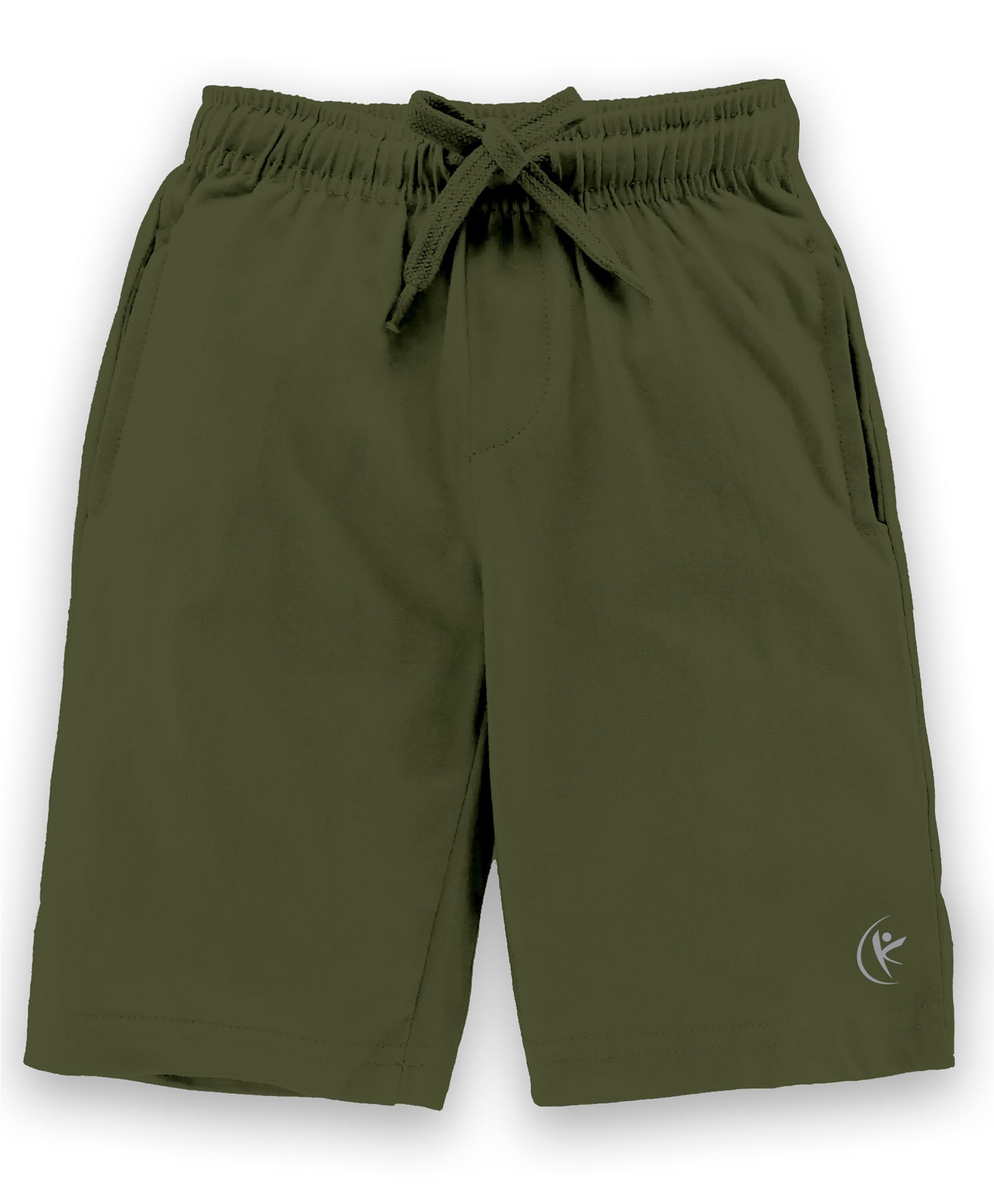 Kiddopanti Placement Printed Knee Length Shorts - Military Green-picture-23