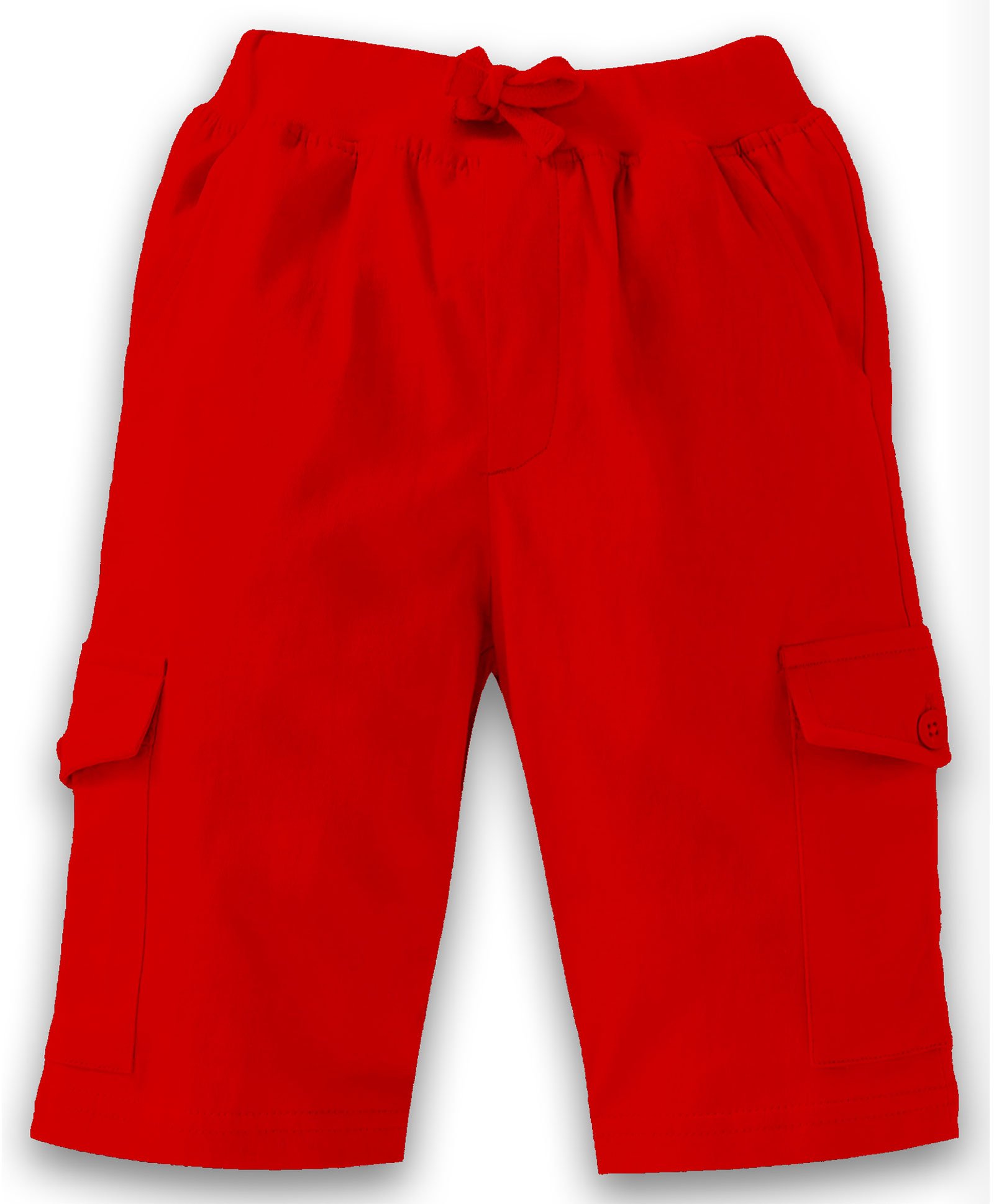 Kiddopanti Solid Cargo Shorts - Red-picture-39