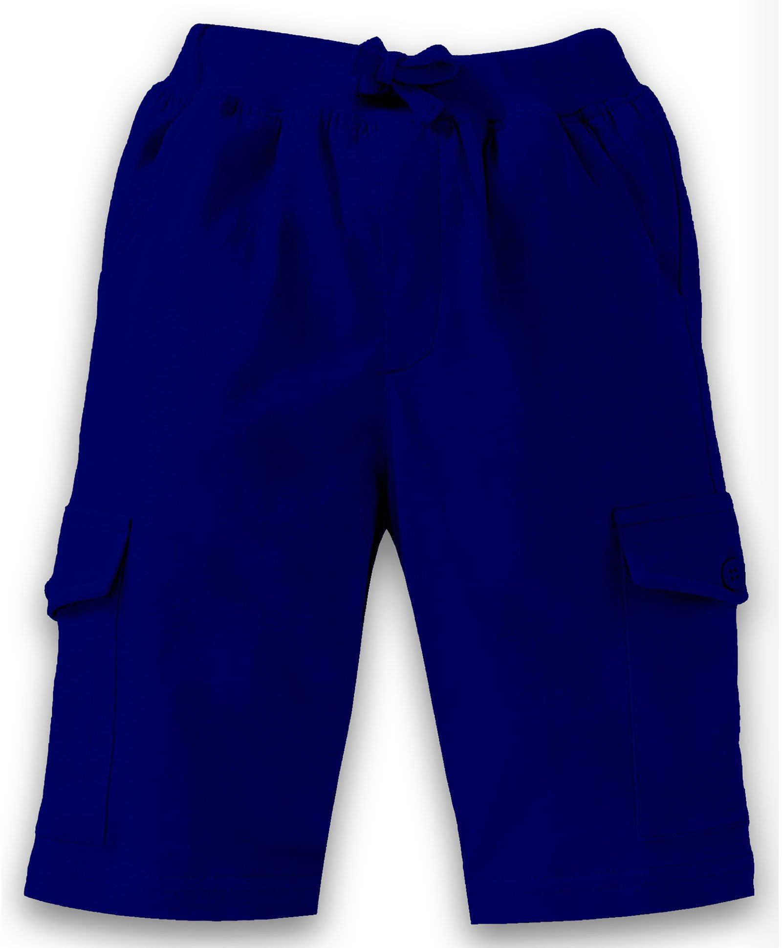 Kiddopanti Solid Cargo Shorts - Royal Blue-picture-21