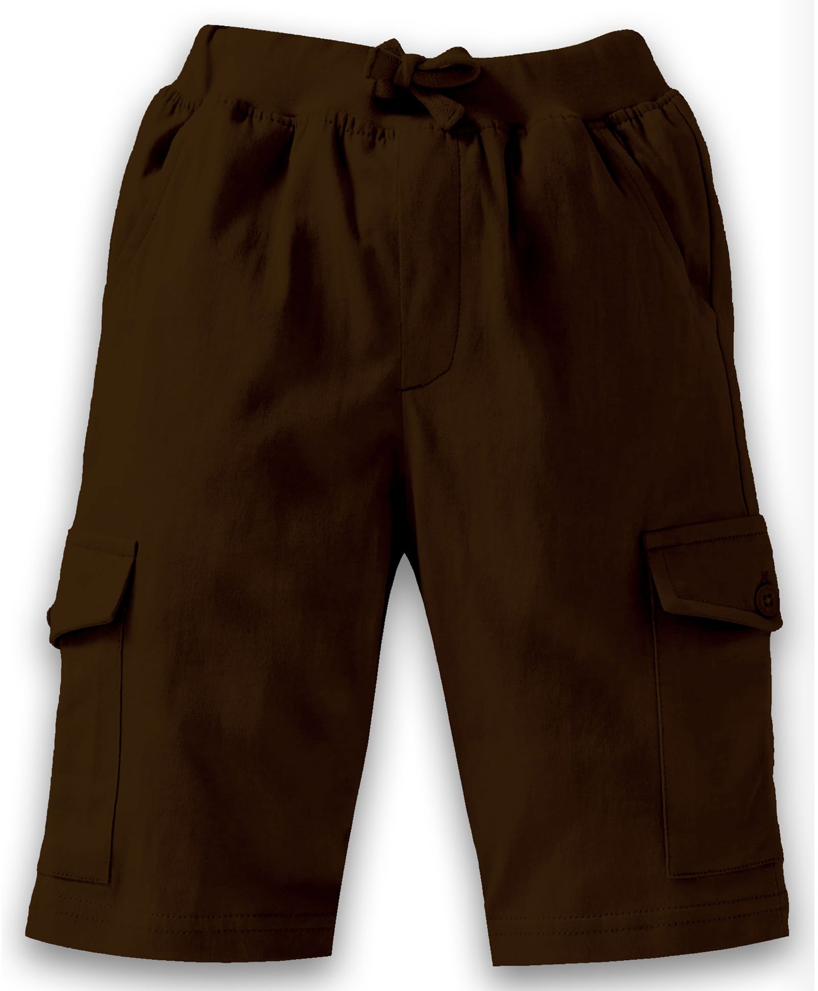 Kiddopanti Solid Cargo Shorts - Brown-picture-24