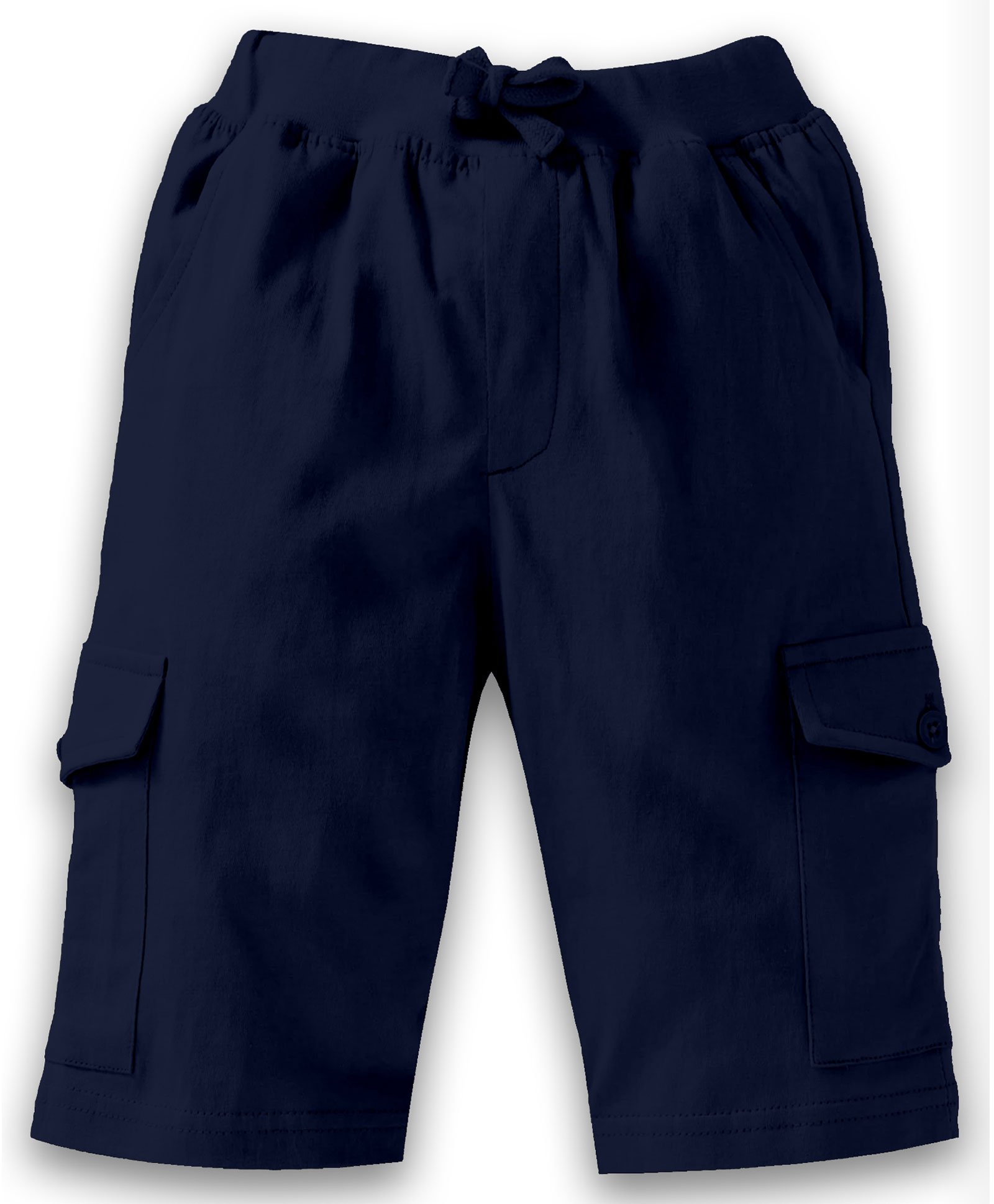 Kiddopanti Solid Cargo Shorts - Navy Blue-image-44