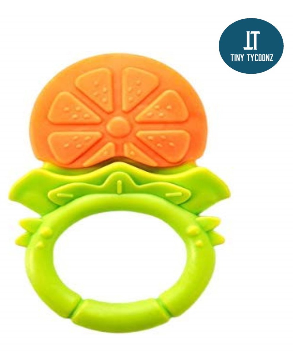 Tiny Tycoonz Fruit Shape Silicone Teether - Orange-image-9
