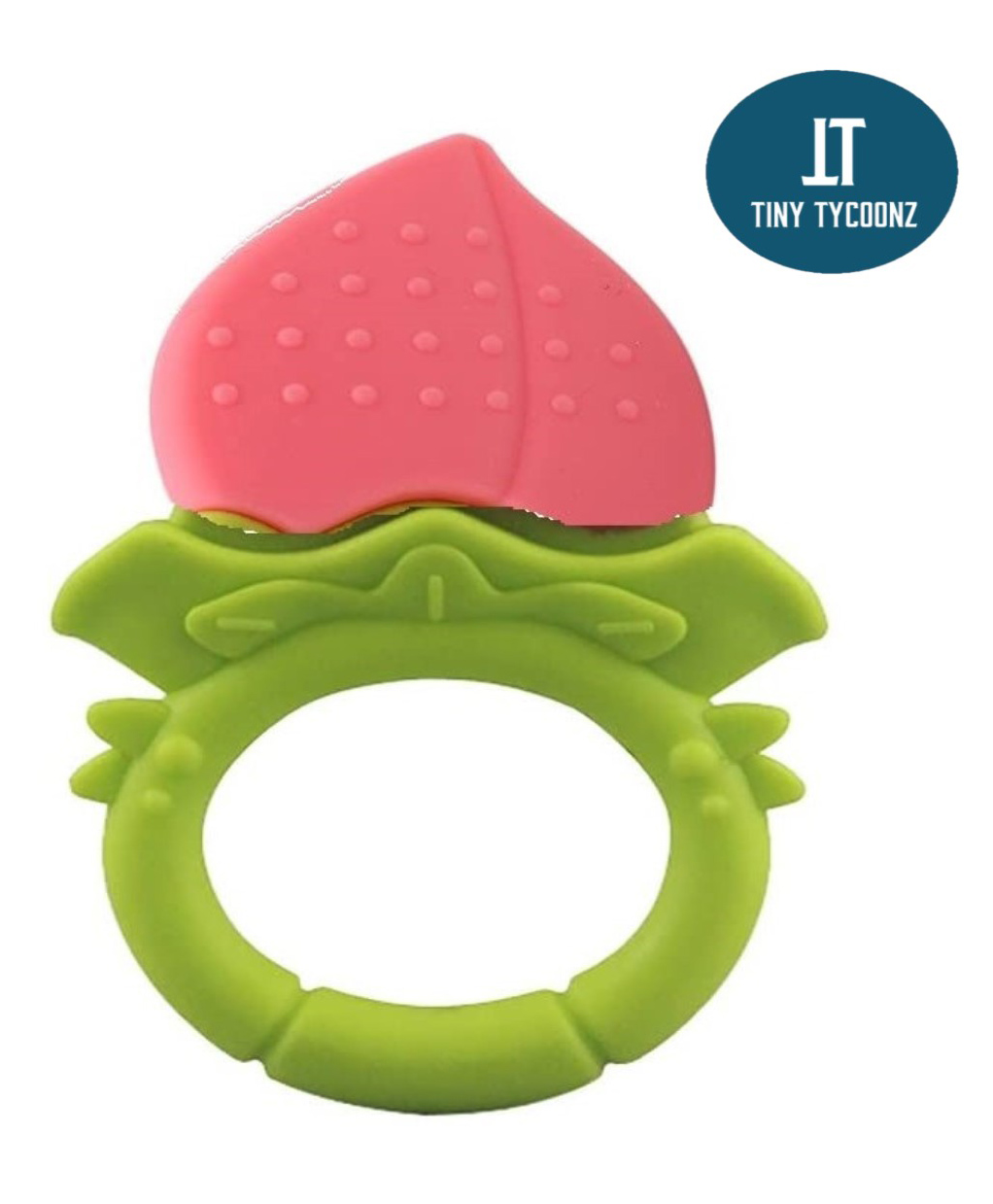 Tiny Tycoonz Fruit Shape Silicone Teether - Pink-image-11