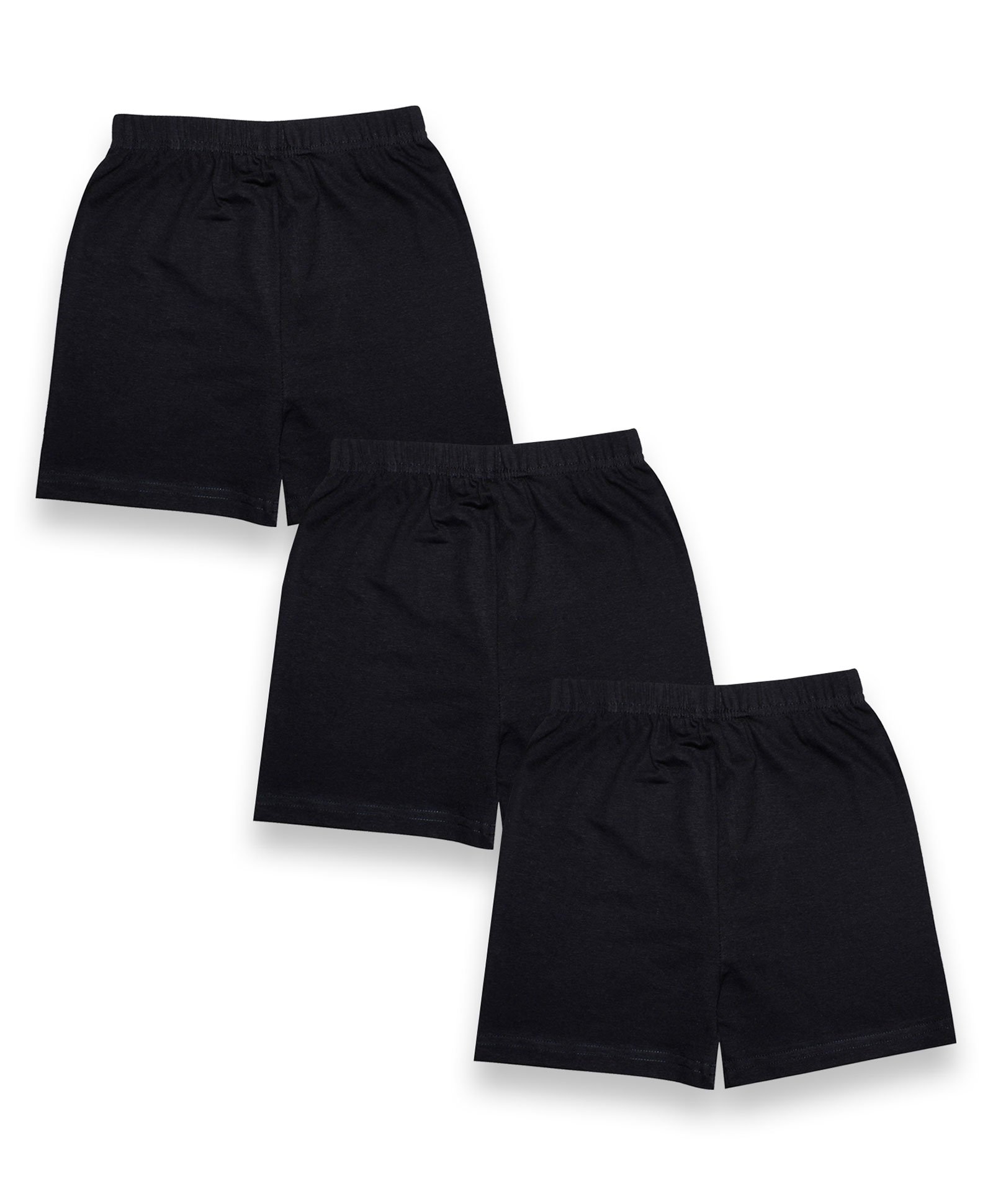 Kiddopanti Pack of 3 Solid Cycling Shorts - Black-picture-41