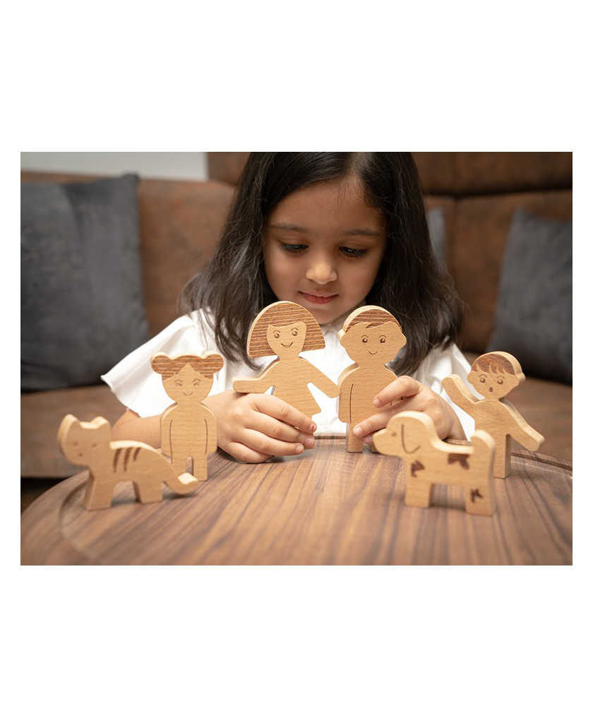 Rocking Potato My Family Pack of Six Wooden Toys - Beige-image-14