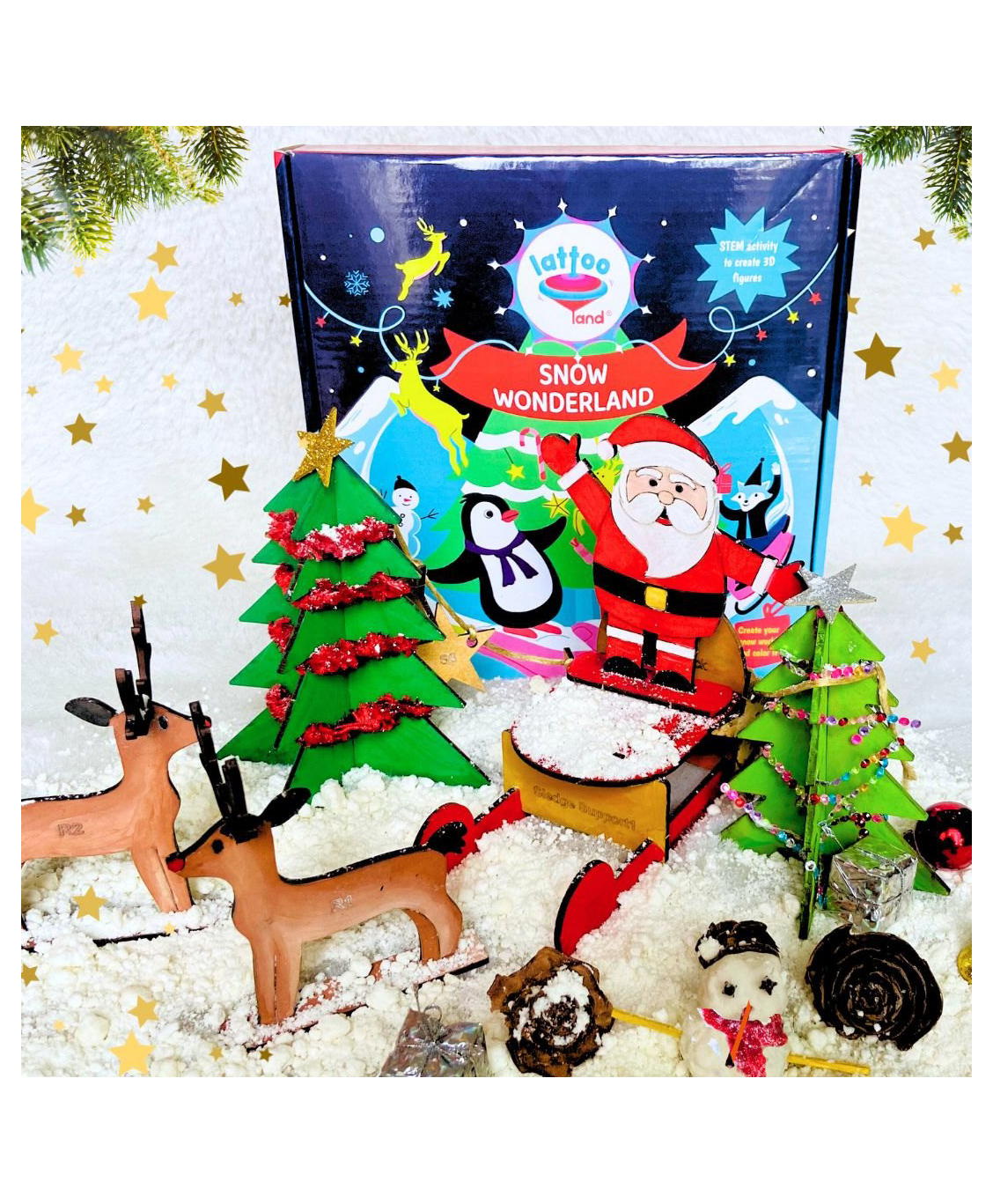 Lattooland Snow Wonderland Christmas STEM Activity Kit  - Multicolour-image-1