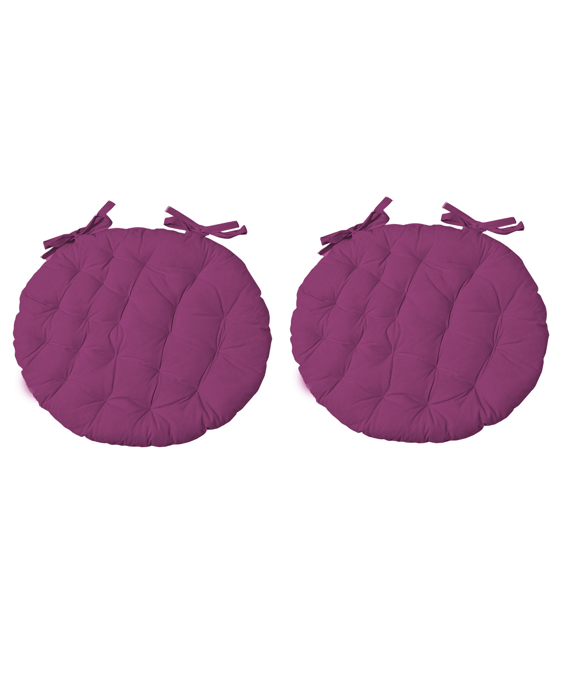 Angel Mommy Ultra Soft Round Twill Dining Chair Sofa Floor Seat & Back Cushions with Ties Set Of 2 - Wine-image-37