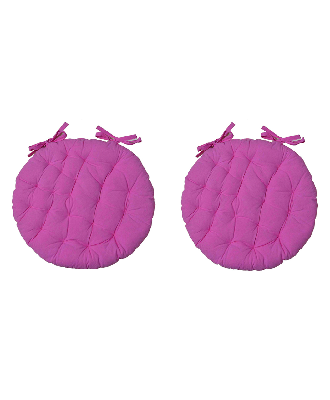Angel Mommy Ultra Soft Round Twill Dining Chair Sofa Floor Seat & Back Cushions with Ties Set Of 2 - Rose Pink-image-35