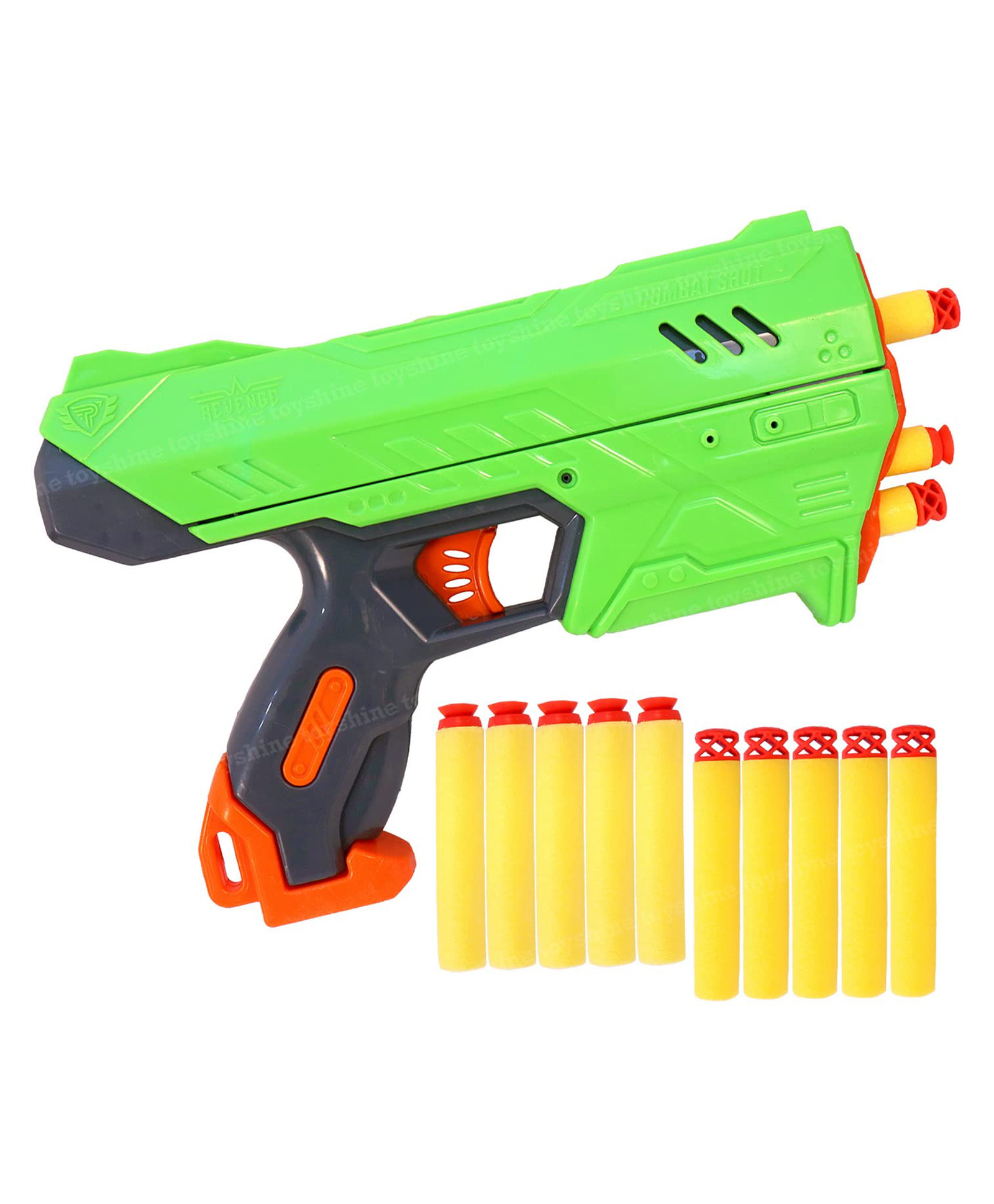 Toyshine Combat Warrior Foam Blaster Gun Toy with 10 Bullets - Green-picture-13