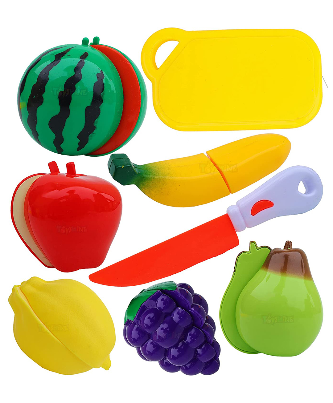 Toyshine Realistic Sliceable 6 Pcs Fruits Cutting Play Toy Set - Multicolor-picture-22