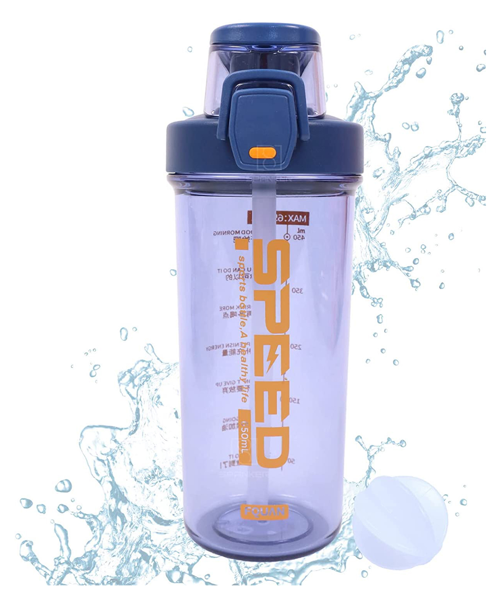 Spanker Tritan BPA Free Spill Proof Fitness Gym & Work Water Bottle Lid 650 ml (Colour May Vary)-picture-14