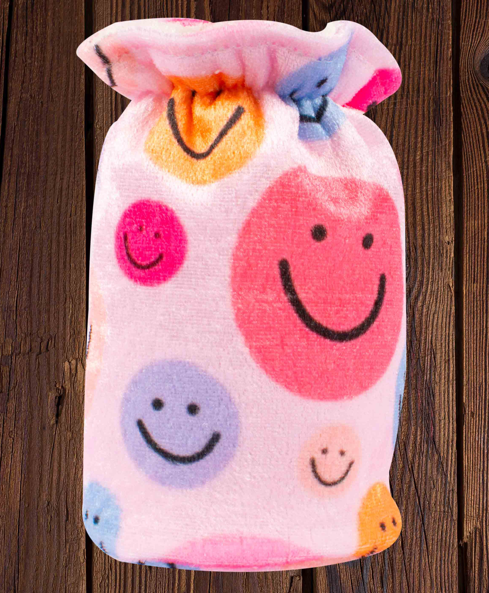 Mittenbooty Baby Bottle Cover Large Smiley Print - Pink-image-49
