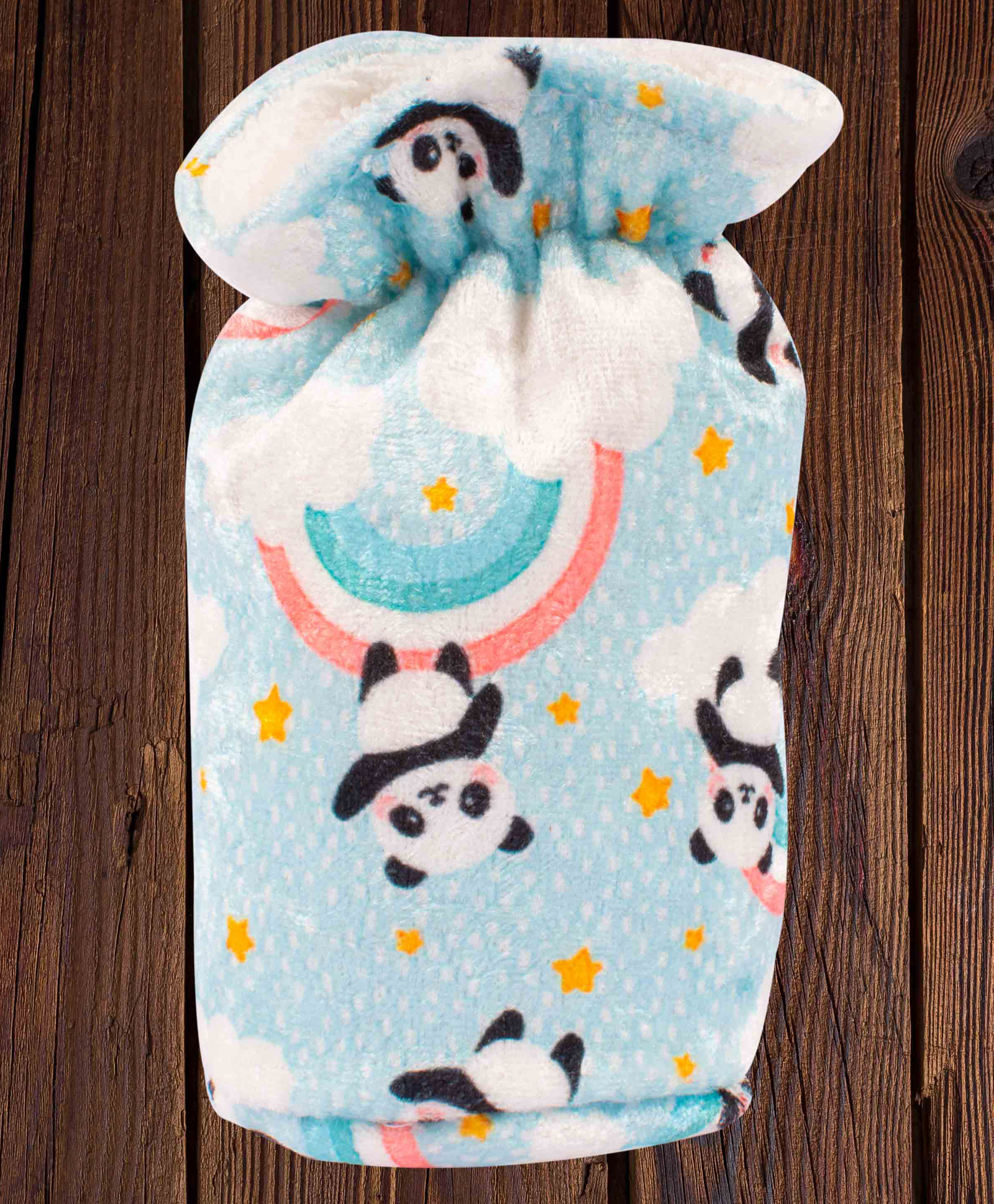 Mittenbooty Baby Bottle Cover Large Panda Print - Blue-image-42