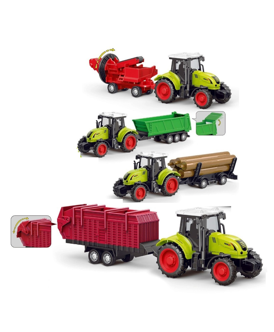 PLUSPOINT Exclusive Collection of Construction Vehicles Pack of 4 - Multicolour-picture-42