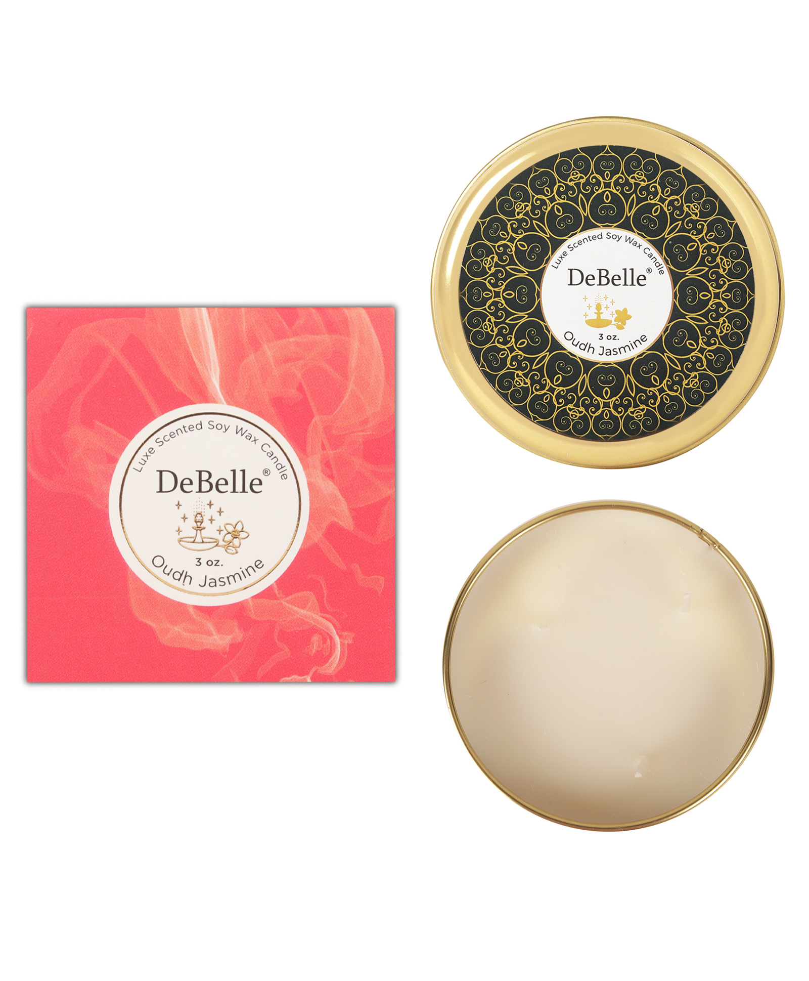 DeBelle Scented Soy Wax Candle - Oudh Jasmine-picture-27