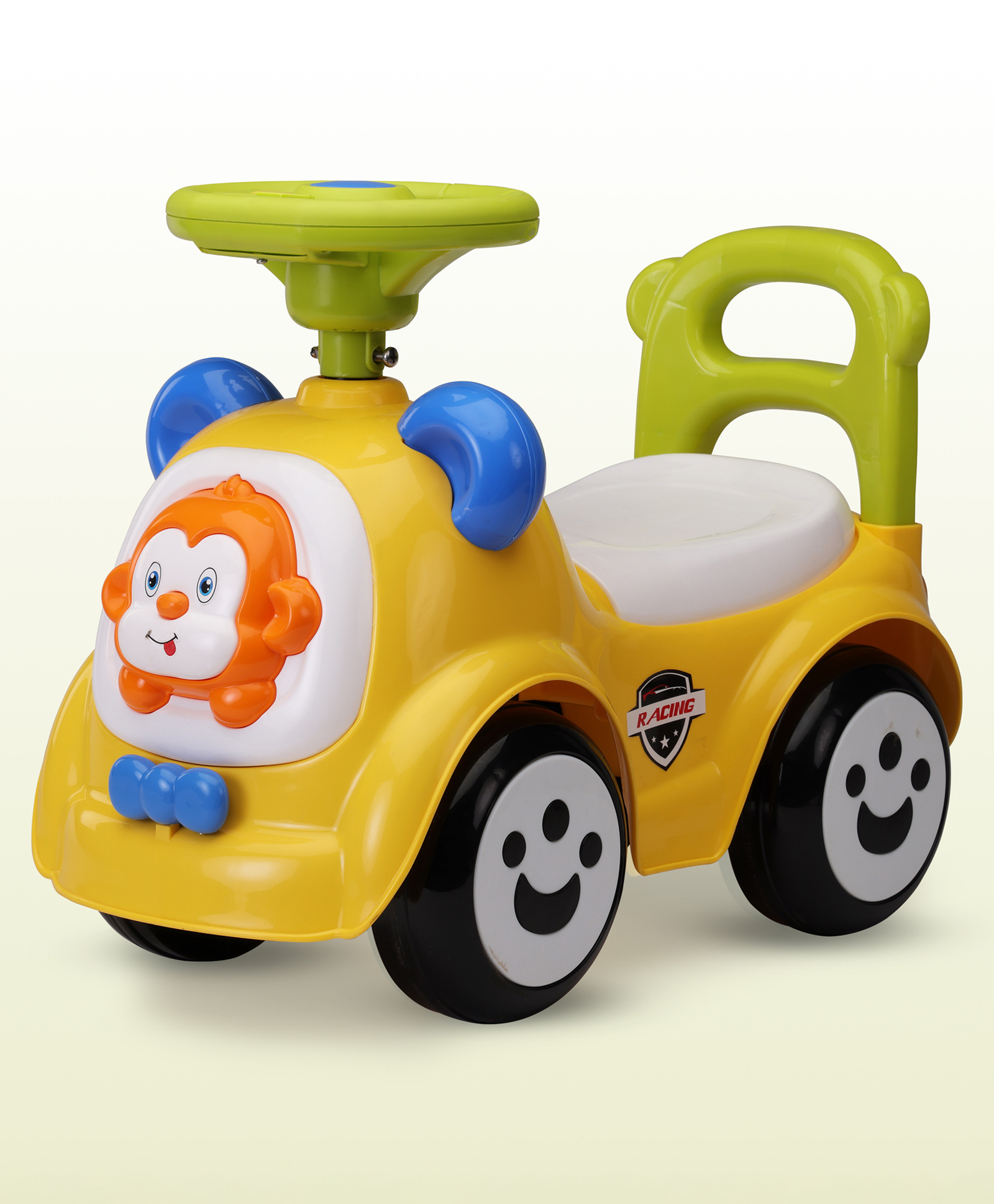 LuvLap Sunny Manual Push Ride On Car with Steering Music & Horn - Yellow-picture-40