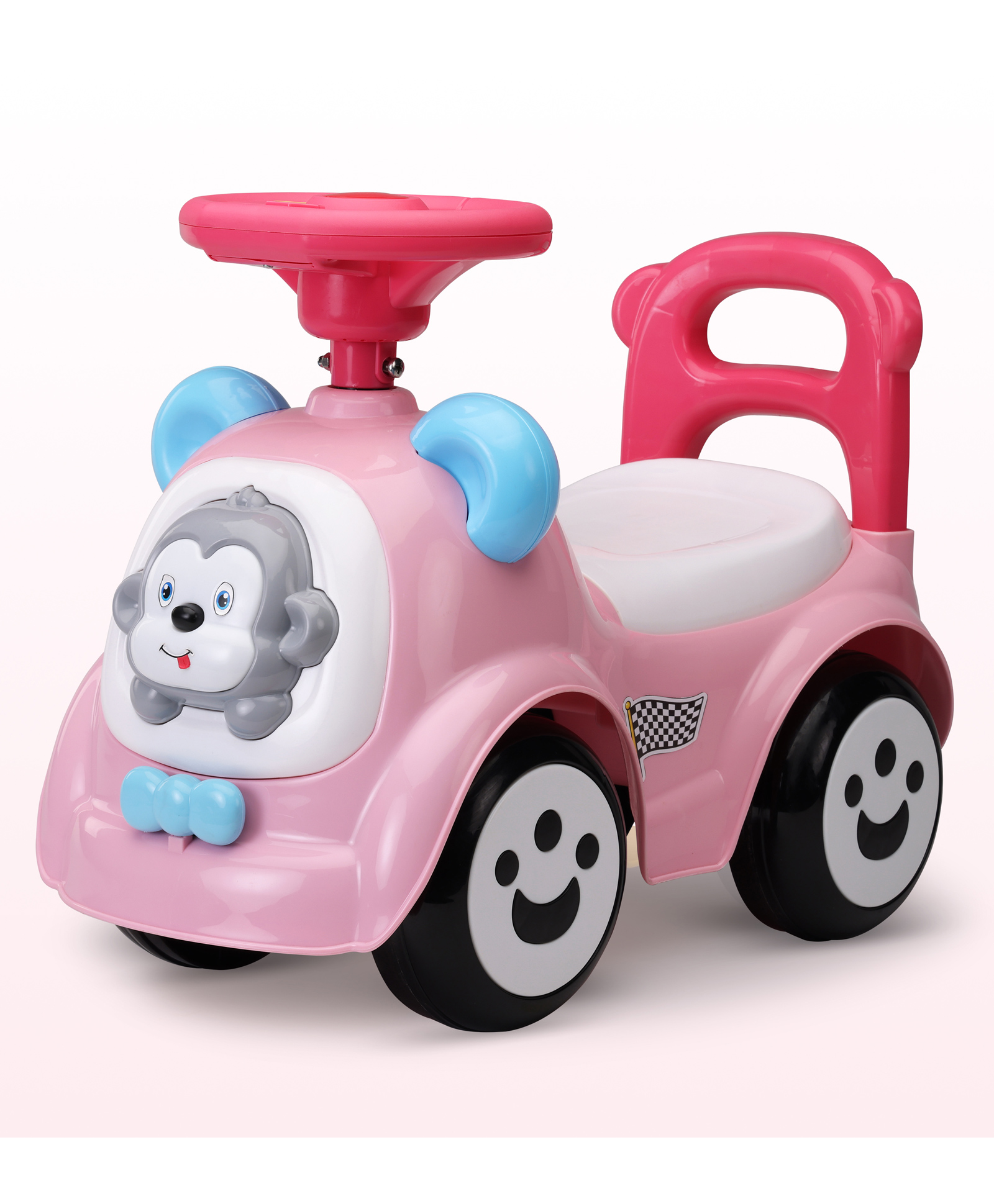 LuvLap Sunny Manual Push Ride On Car with Steering Music & Horn - Pink-image-19