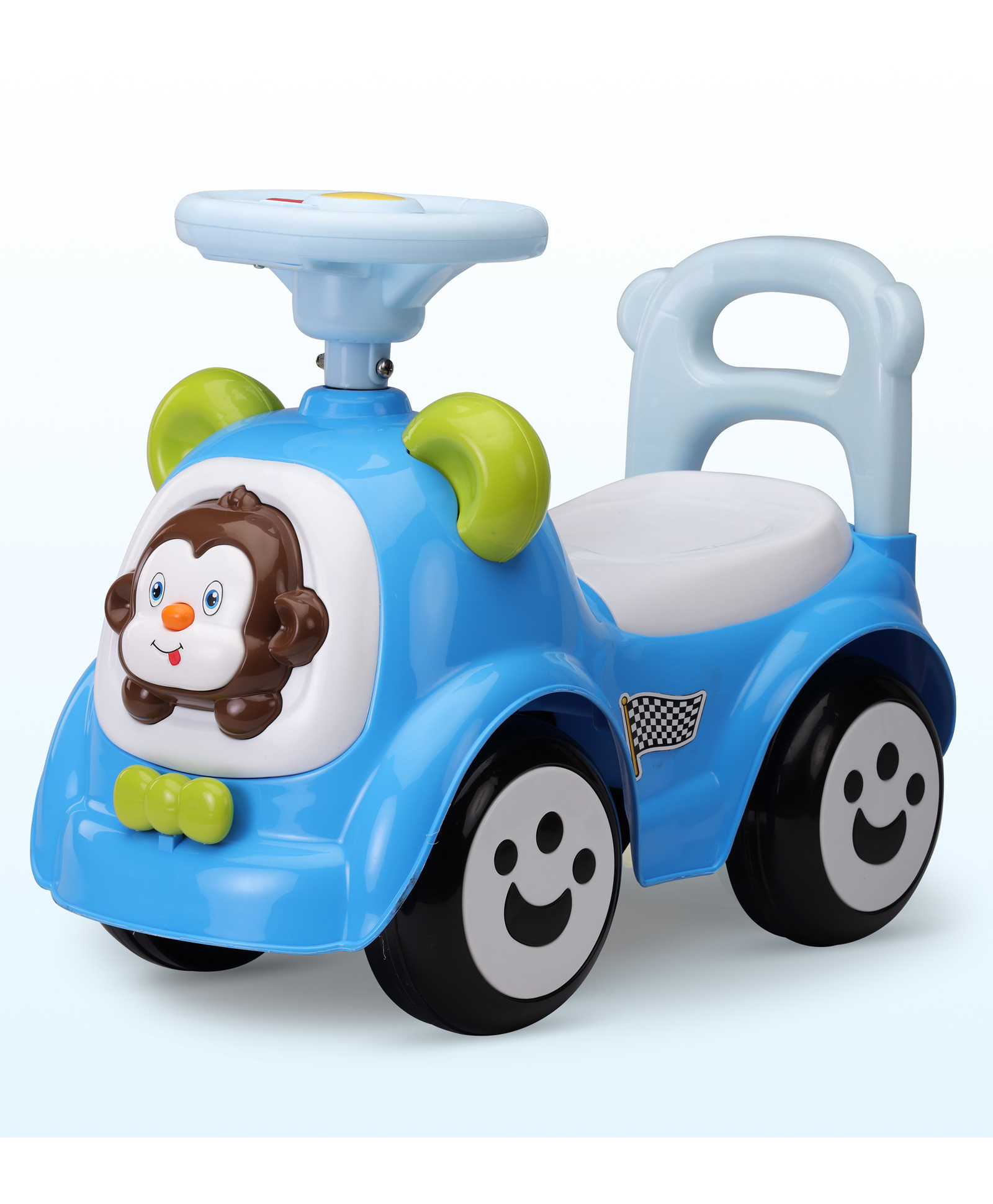 LuvLap Sunny Manual Push Ride On Car with Steering Music & Horn - Blue-image-20