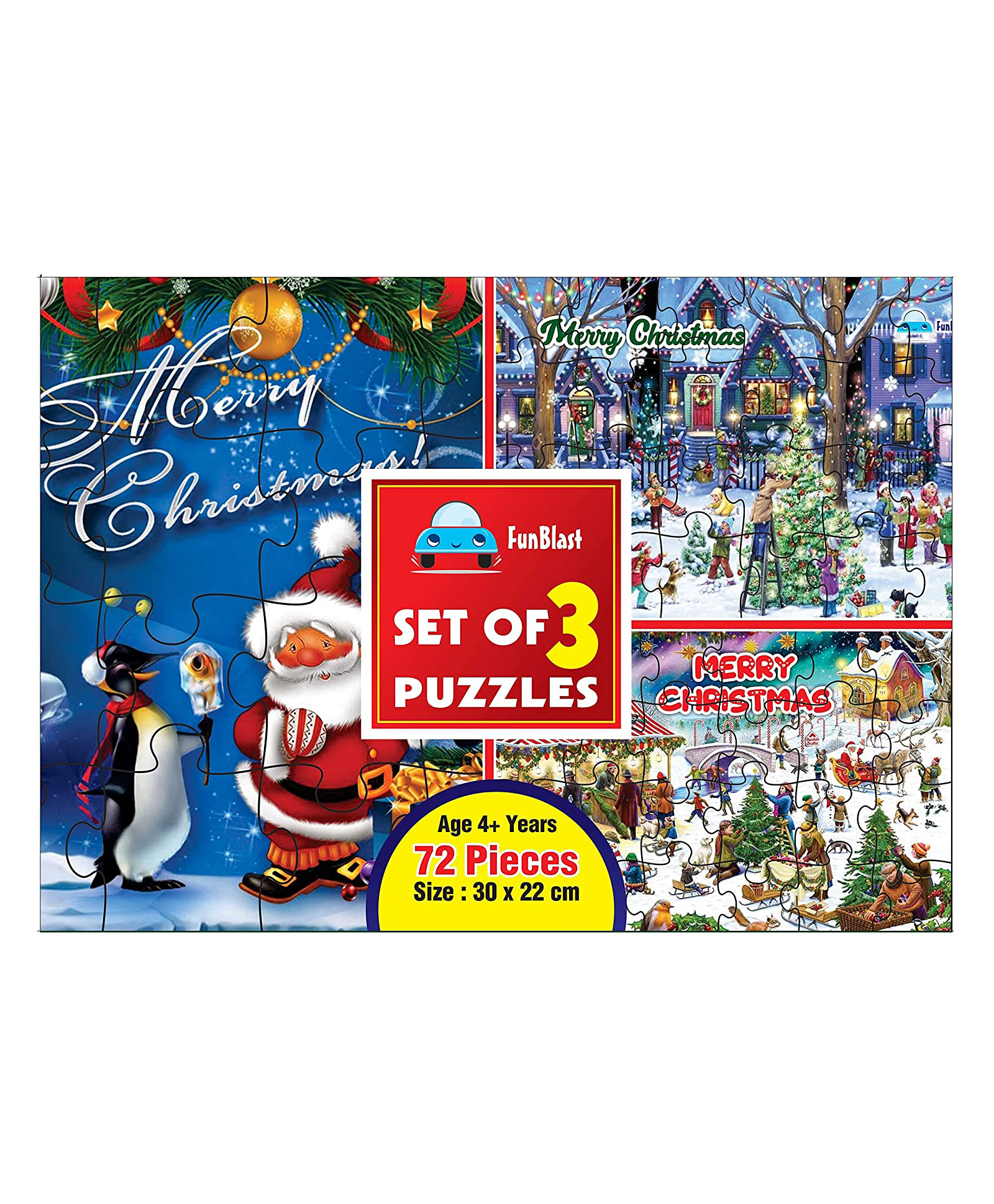 FunBlast Christmas Jigsaw Puzzle Multicolour - 72 Pieces-image-6