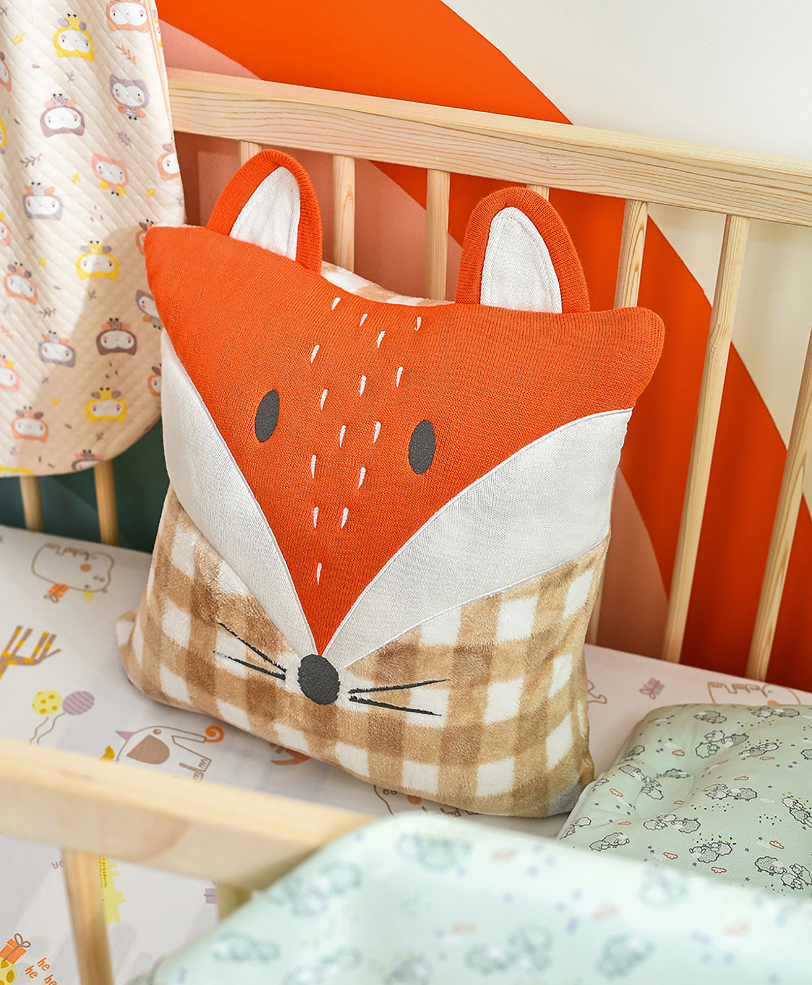 Mi Arcus Frosty'z Flax Coral Cushion Cover- Orange-picture-14