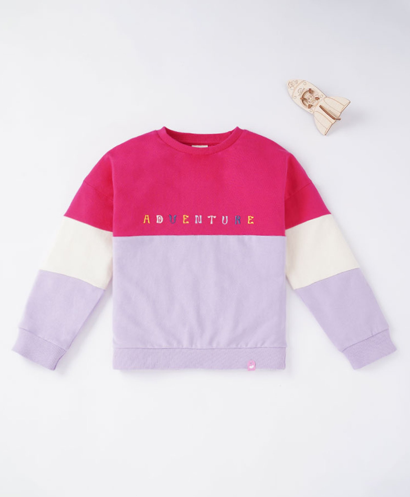 Buy Ed-a-Mamma Cotton Full Sleeves Sweatshirt Colour Block Pattern