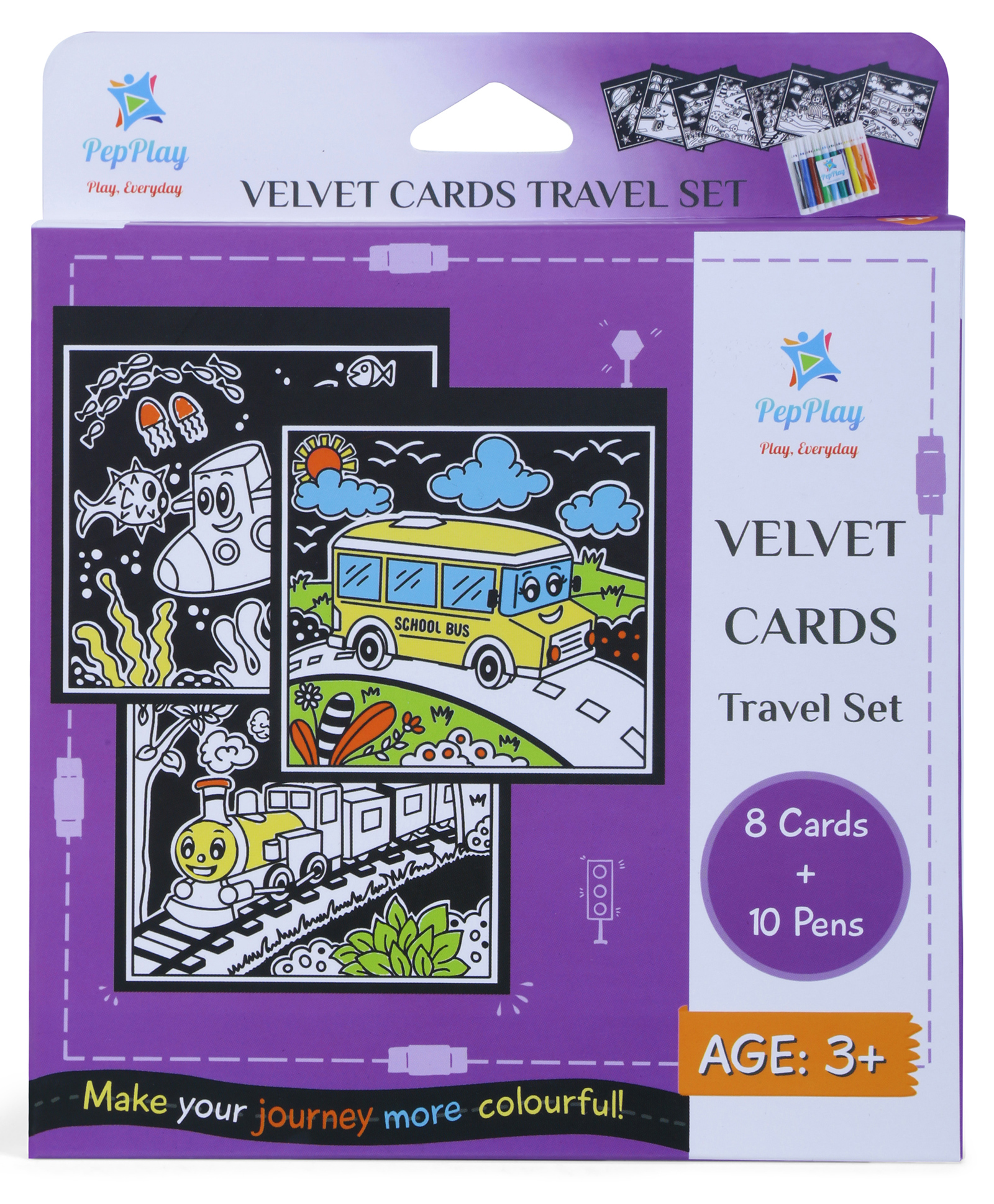 PepPlay Velvet Cards Travel Set - 18 Pieces-image-0