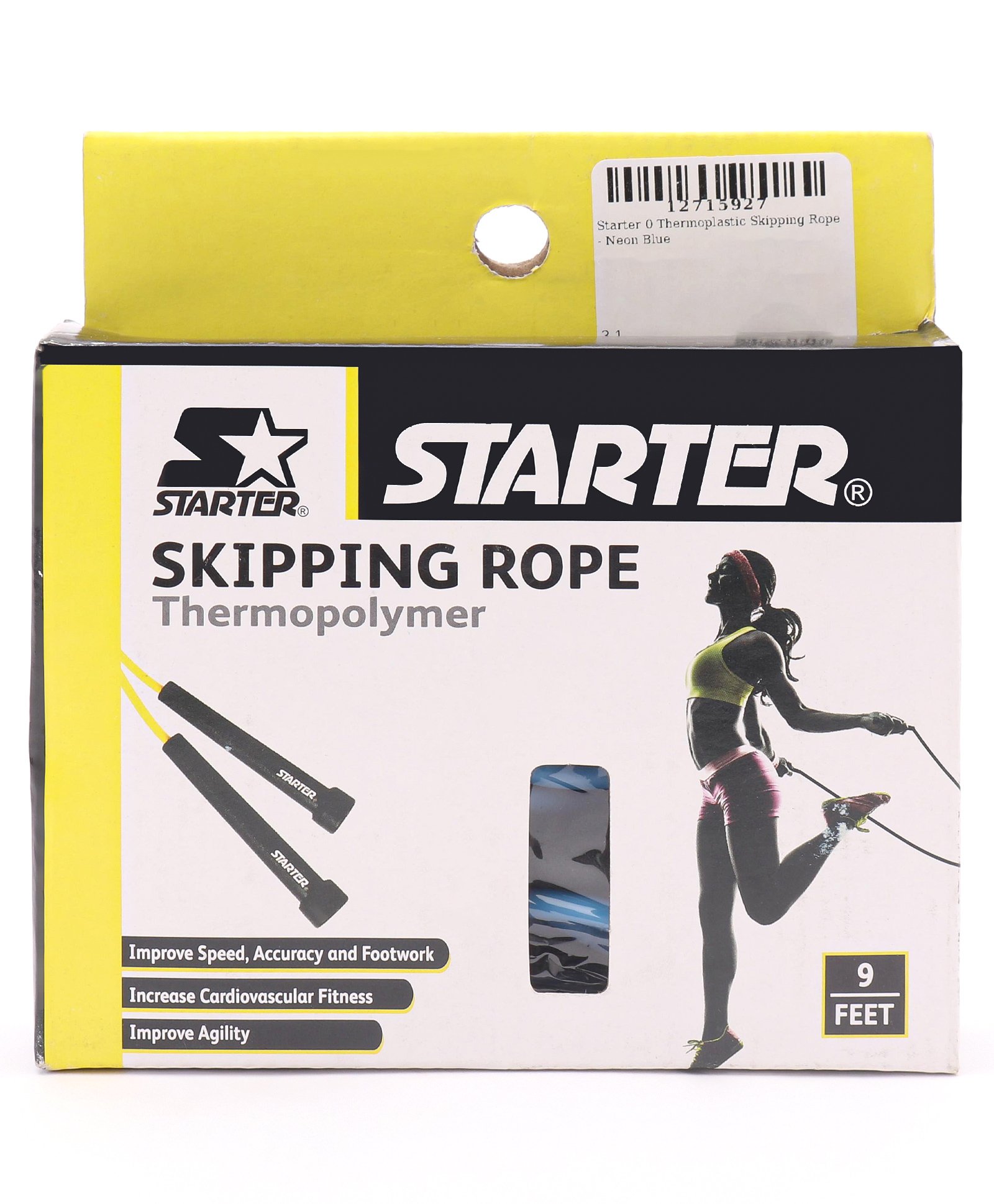 Starter Thermoplastic Skipping Rope - Neon Green & Black-image-2
