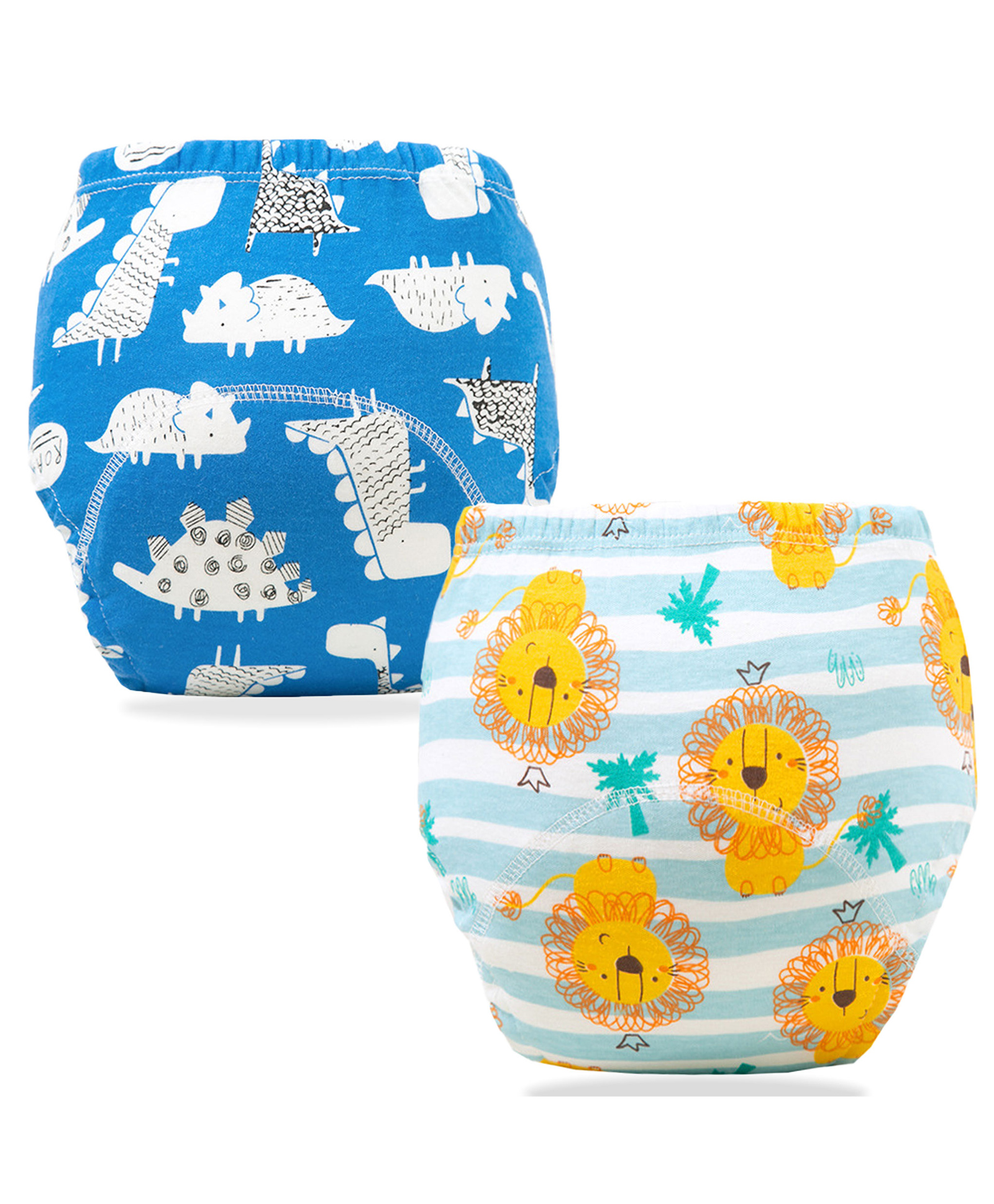 Bembika Baby Potty Training Pants, Cotton Potty Training Pants For Babies, Waterproof Breathable Padded Underwear for Toddler Pack 2 Large Size - Multicolour-image-2
