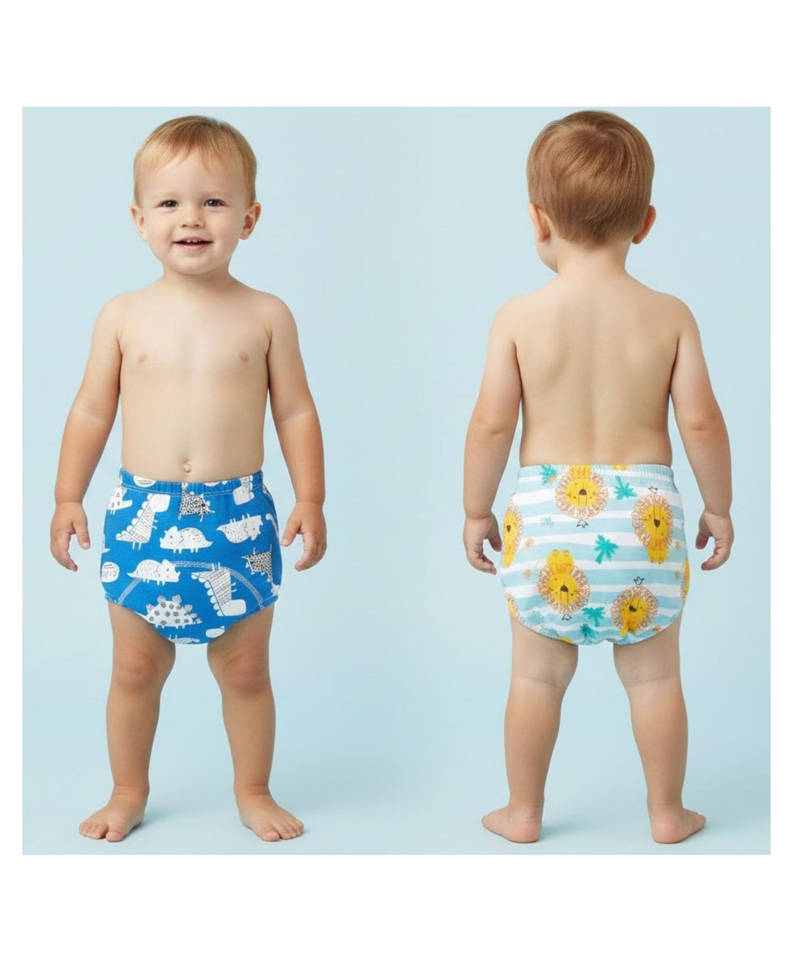 Bembika Babies Cotton Potty Training Pants Printed Design Pack 2 Medium Size - Multicolor-image-48
