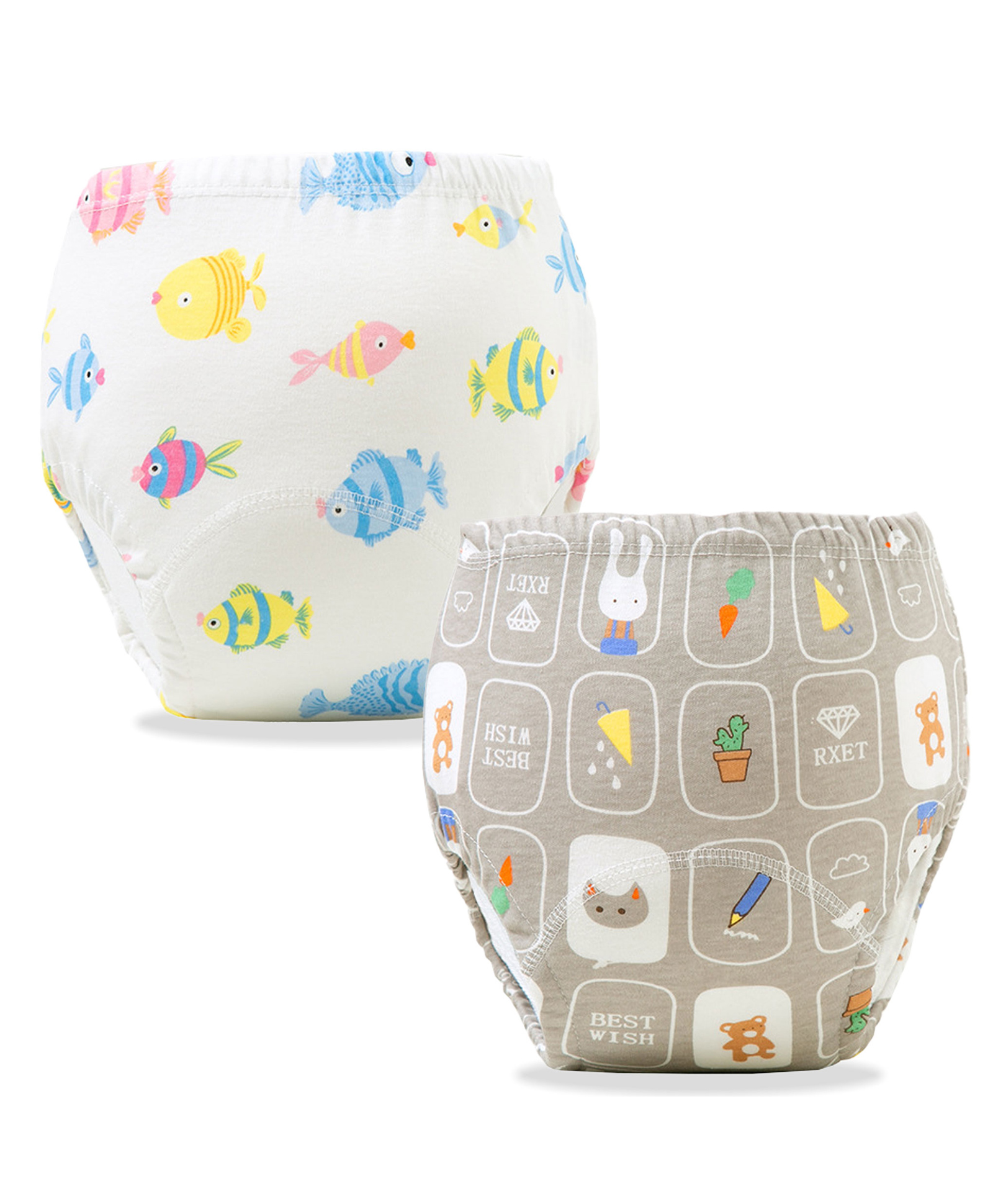 Bembika Babies Cotton Potty Training Pants Printed Design Pack 2 Medium Size - Multicolor-image-49