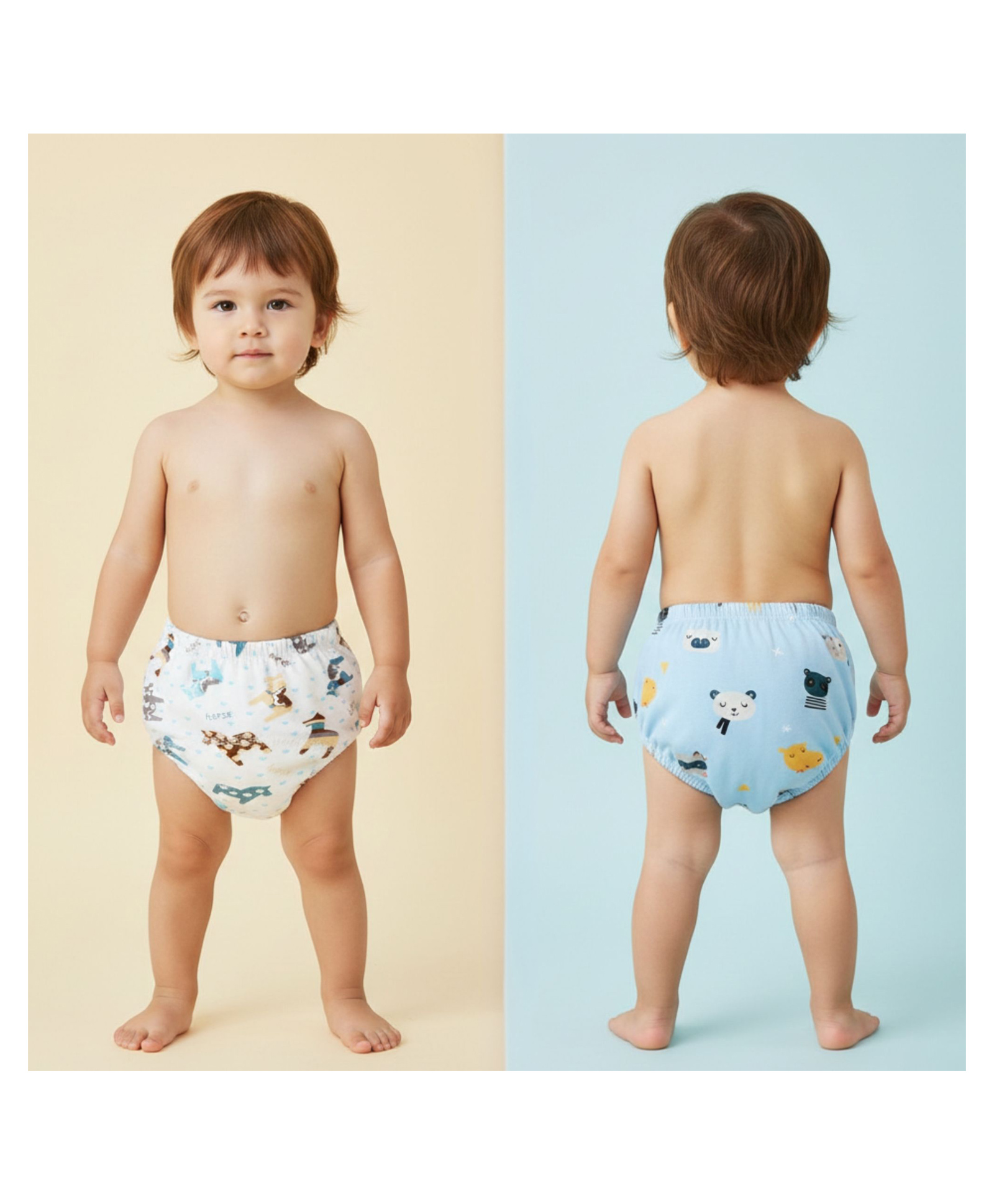 Bembika Babies Cotton Potty Training Pants Printed Design Pack 2 L Size - Multicolor-image-44