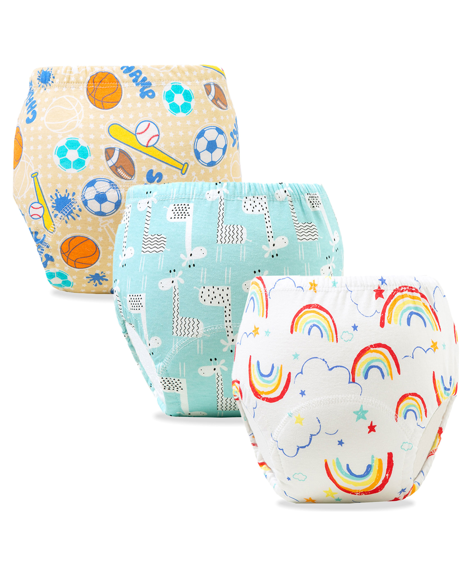Bembika Babies Cotton Potty Training Pants Printed Design Pack 3 L Size - Multicolor-image-45