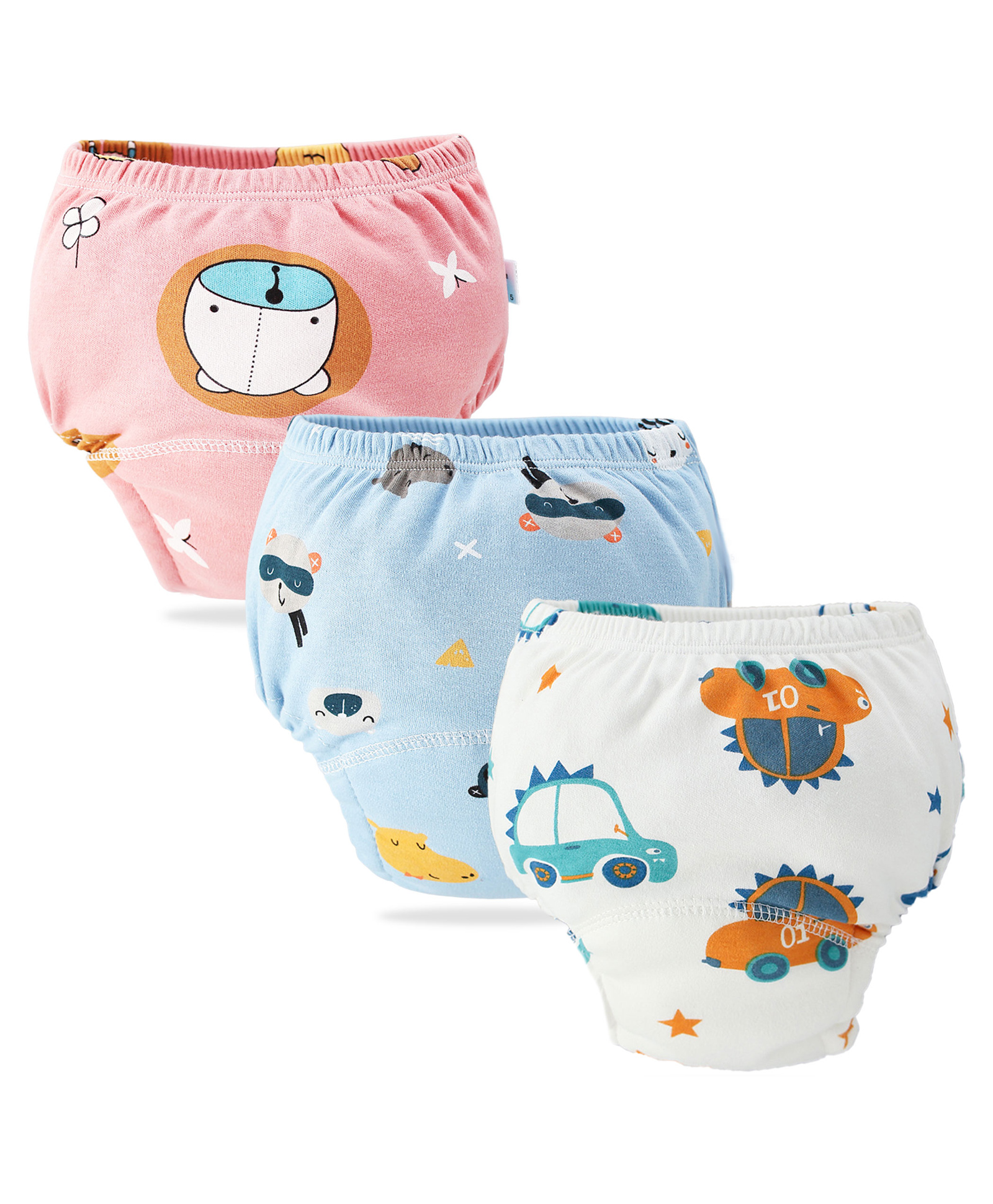 Bembika Babies Cotton Potty Training Pants Printed Design Pack 3 M Size - Multicolor-image-36