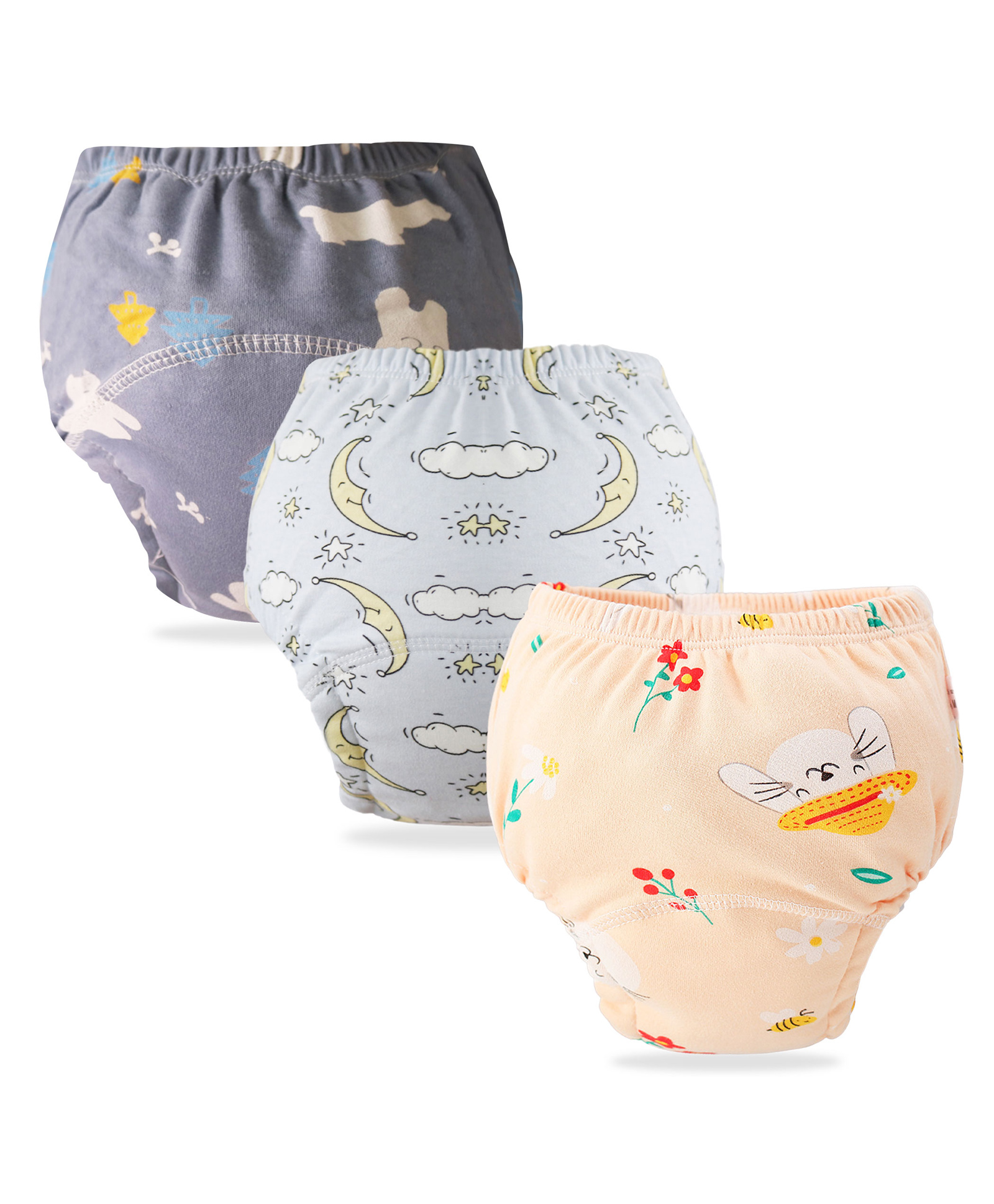Bembika Babies Cotton Potty Training Pants Printed Design Pack 3 L Size - Multicolor-image-32