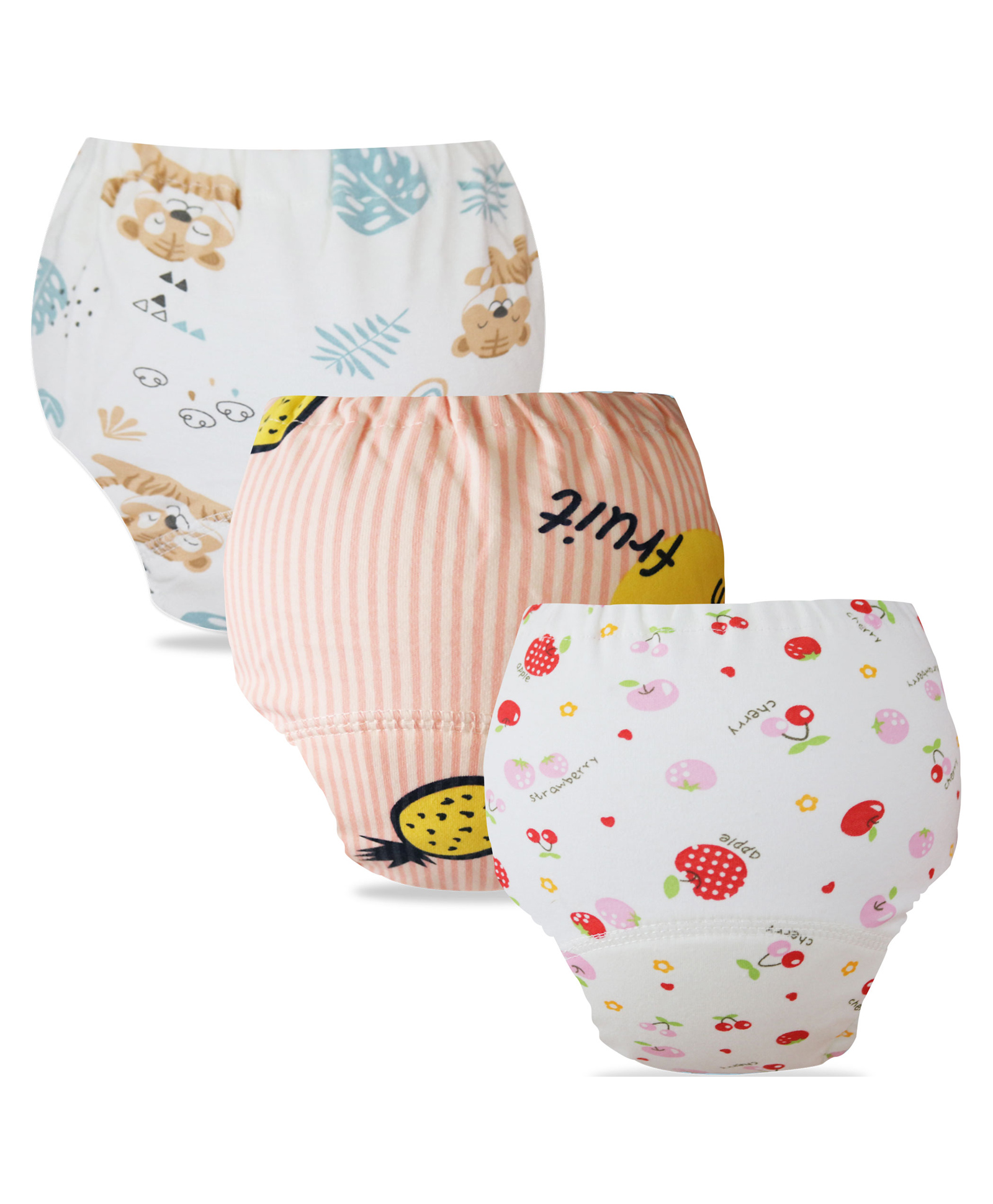Bembika Babies Cotton Potty Training Pants Printed Design Pack 3 L Size - Multicolor-image-48