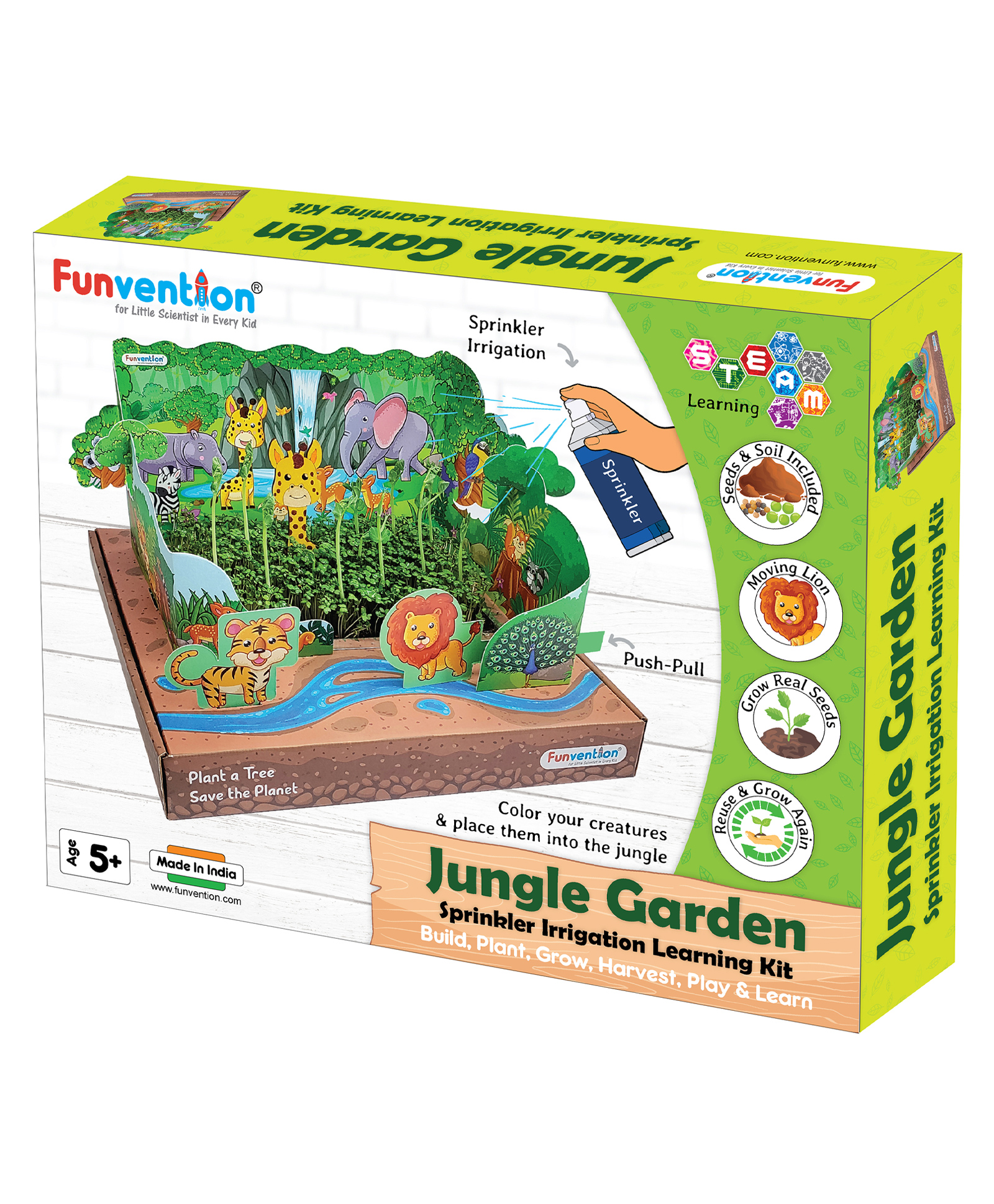 Funvention Jungle Garden Sprinkler Irrigation DIY STEM Learning Kit For Kids- Multicolor-picture-34
