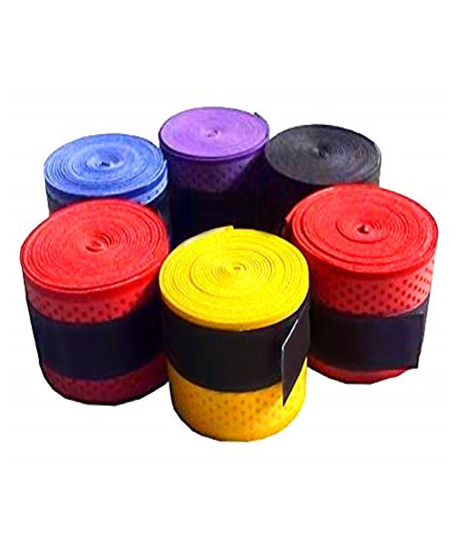 Toyshine Badminton Racket Non Slip Gripper Badmintron Grip  Super Absorbent Pack of 6 - Multicolour-image-40