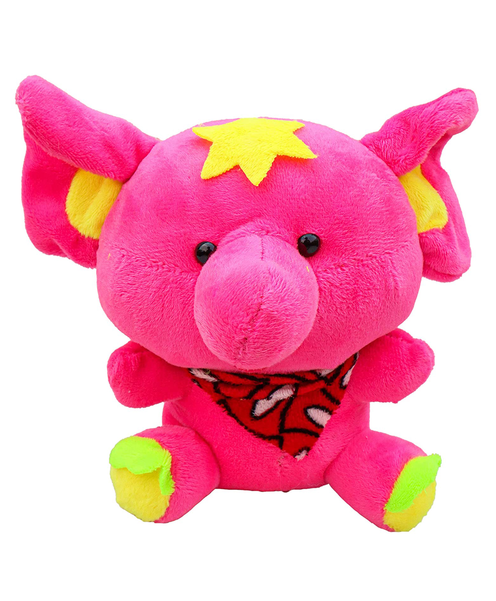 Toyshine Happy Appu Soft Toy for Kids Boy Girl Baby  Soft Feather Cotton Fabric Peppy Elephant Pink- Height 18 cm-image-7
