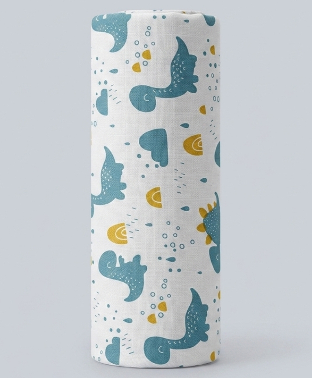 LazyToddler Organic  Cotton Muslin Baby Swaddle Dinosaur Design - Multicolor-image-30