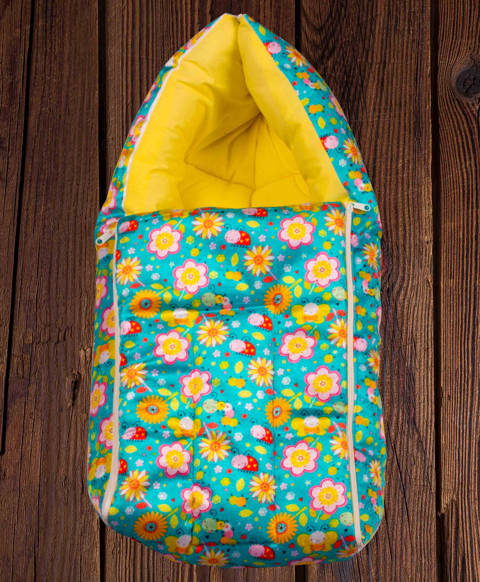 Mittenbooty Infant Sleeping Bag Velvet Flower - Green-picture-26