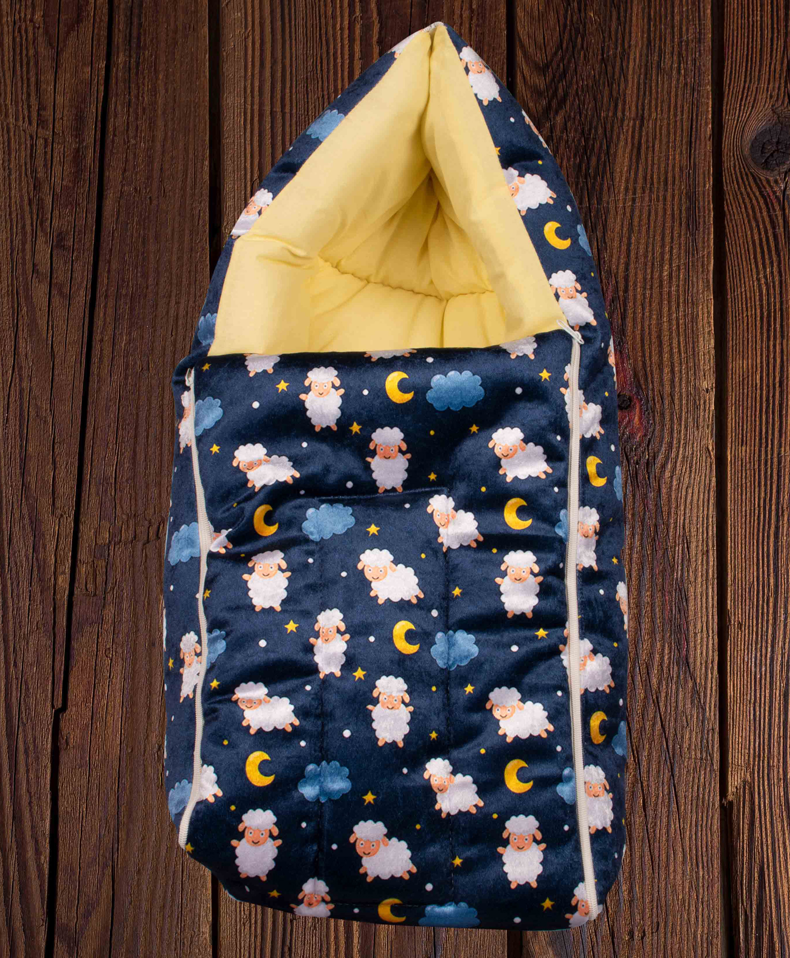 Mittenbooty Infant Sleeping Bag Velvet Sheep - Blue-picture-16