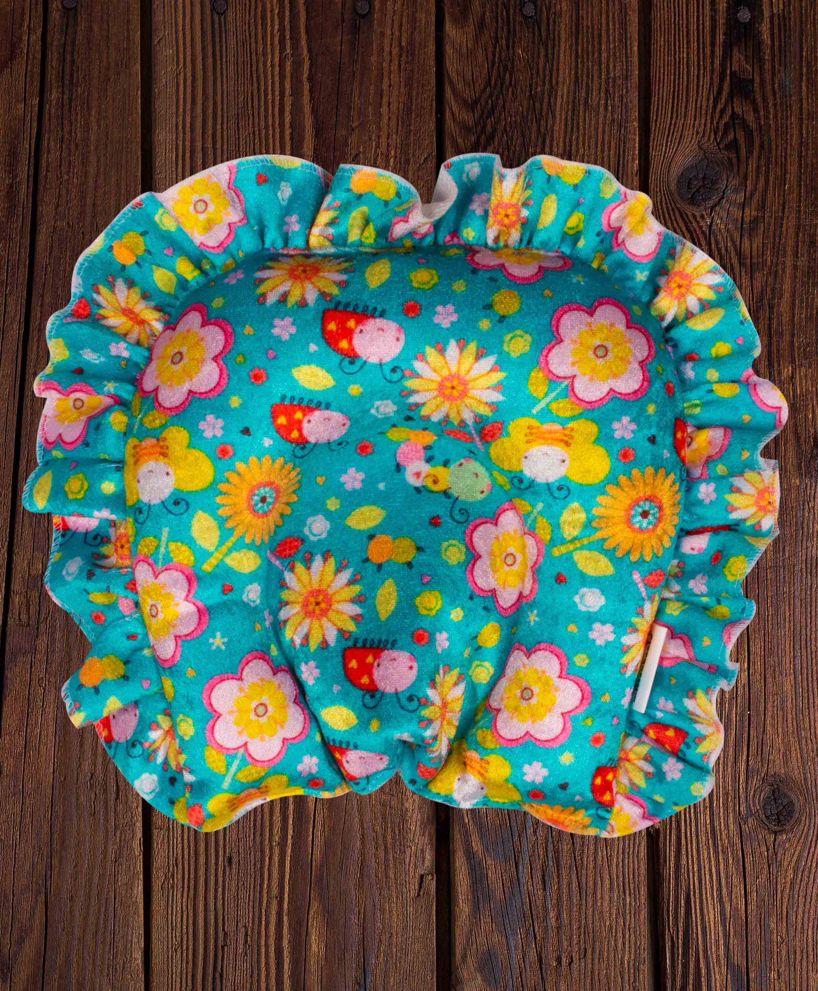 Mittenbooty U Shaped Rai Pillow Velvet Flower - Green-image-36